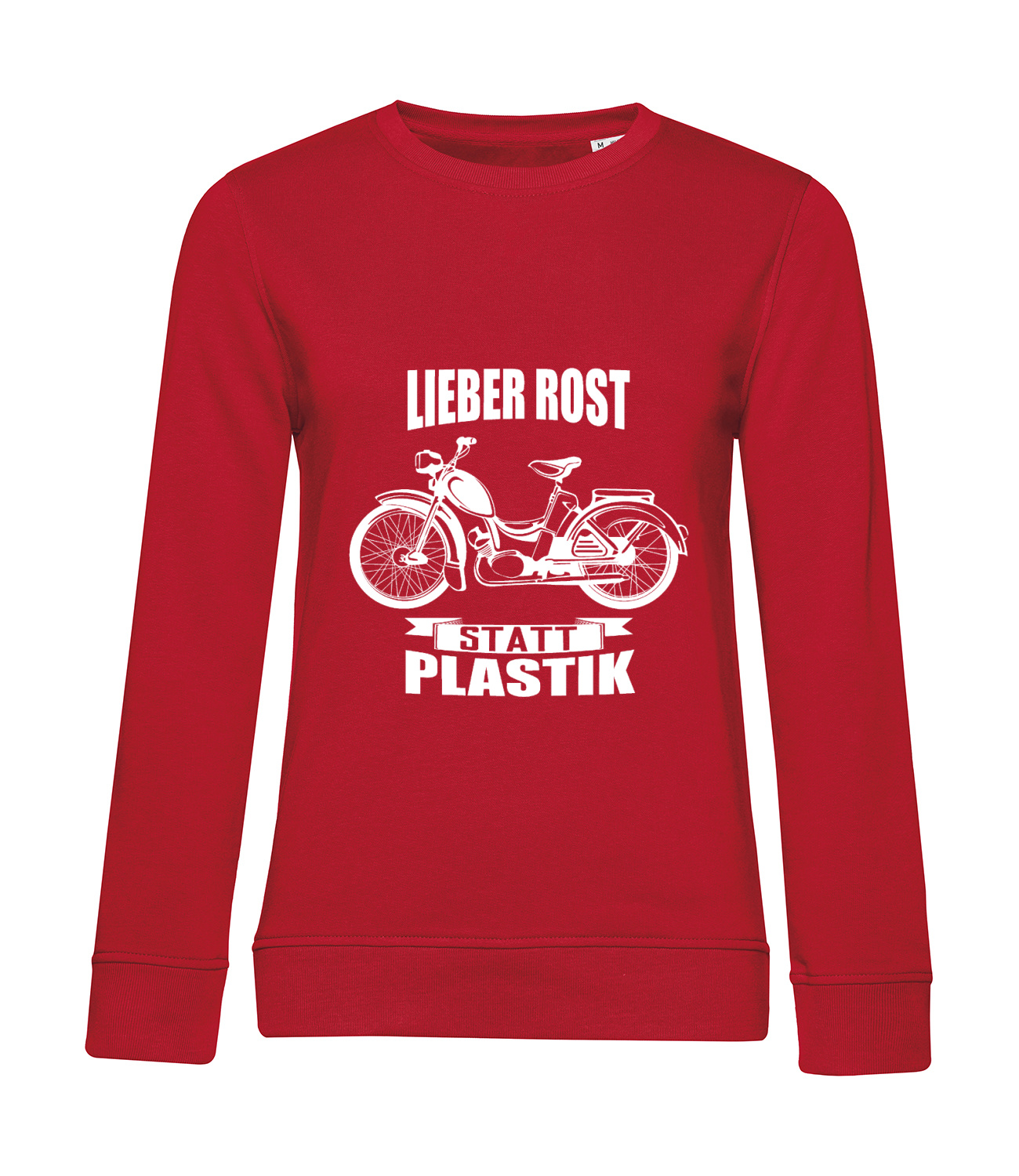Nachhaltiges Sweatshirt Damen 2Takter - Lieber Rost statt Plastik SR2