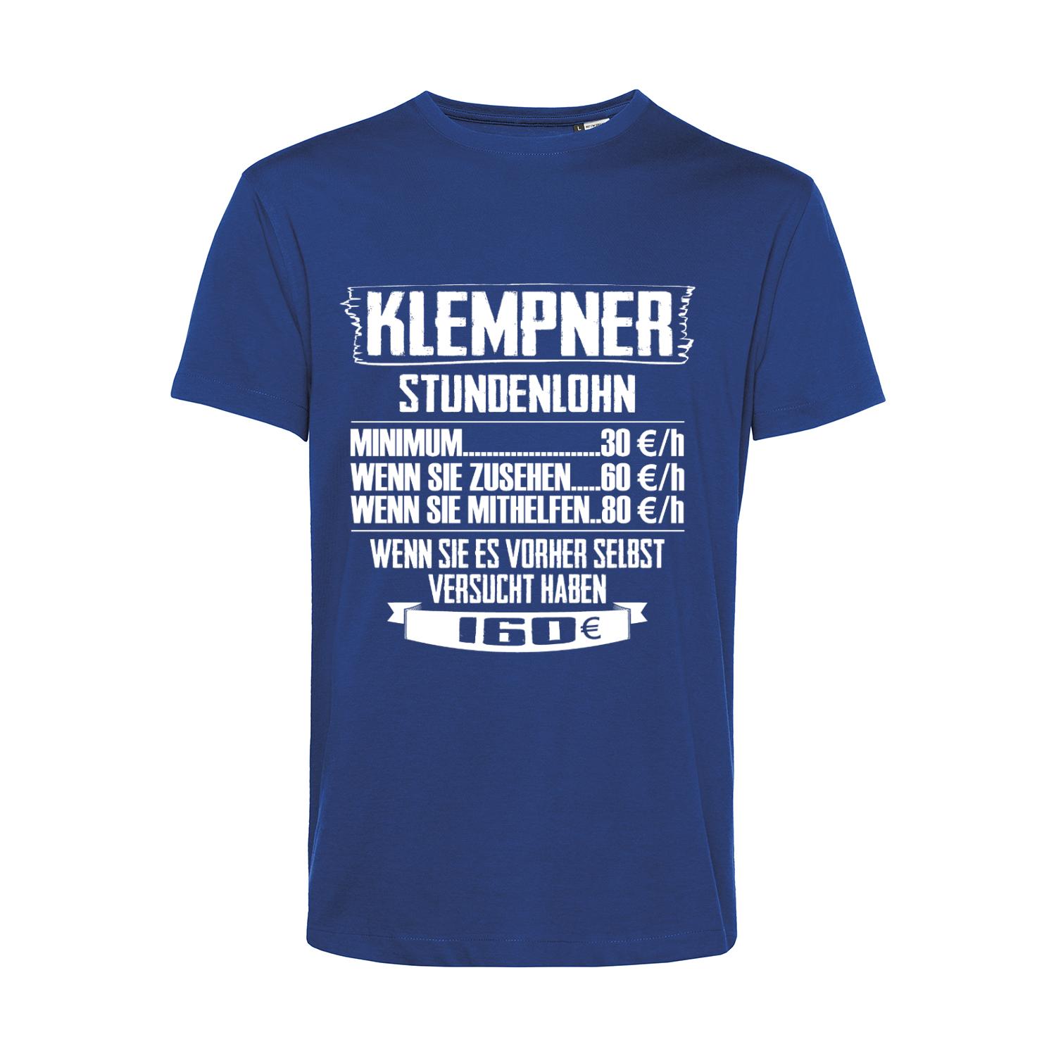 Nachhaltiges T-Shirt Herren Klempner - Stundenlohn Staffel