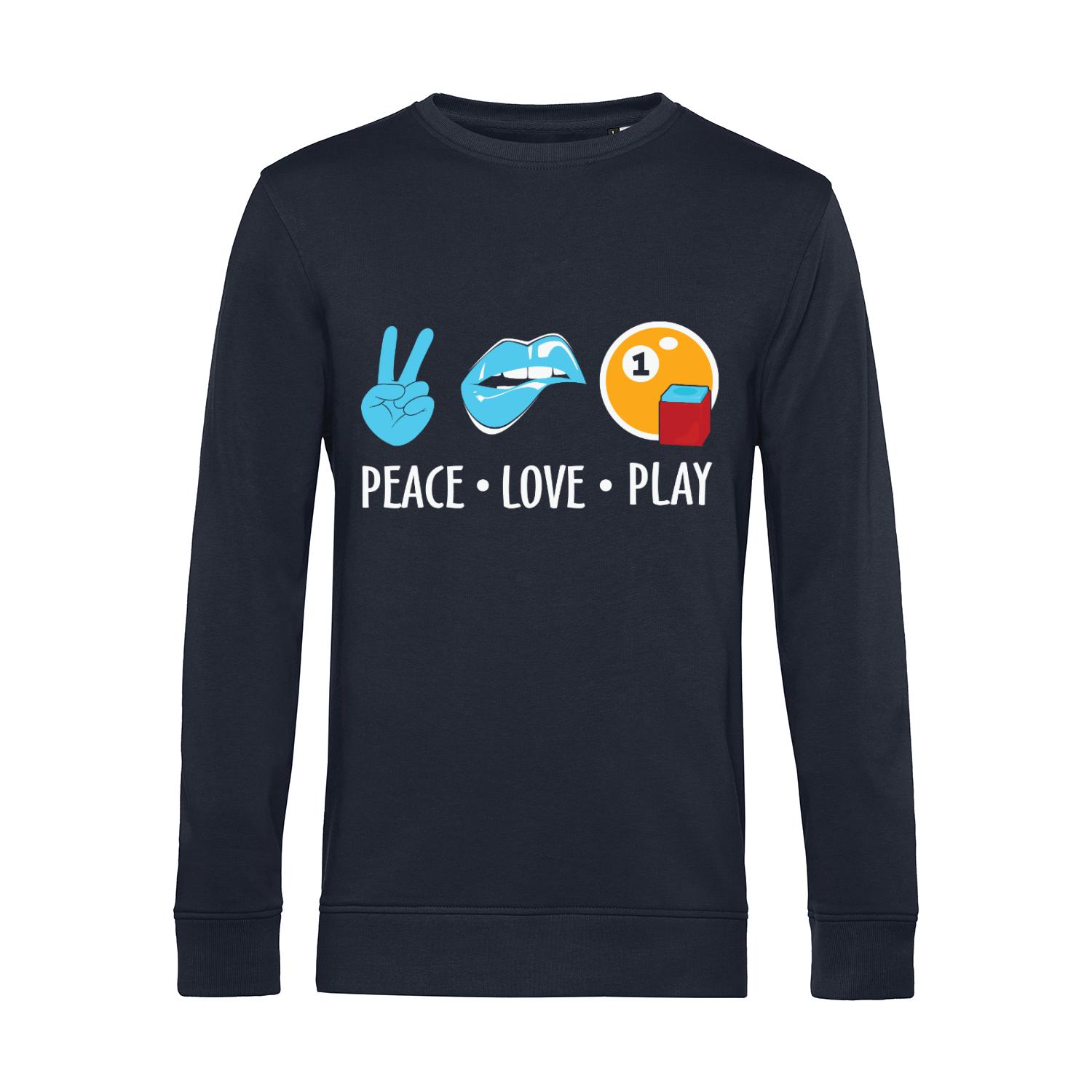 Nachhaltiges Sweatshirt Herren Billard Peace Love Play