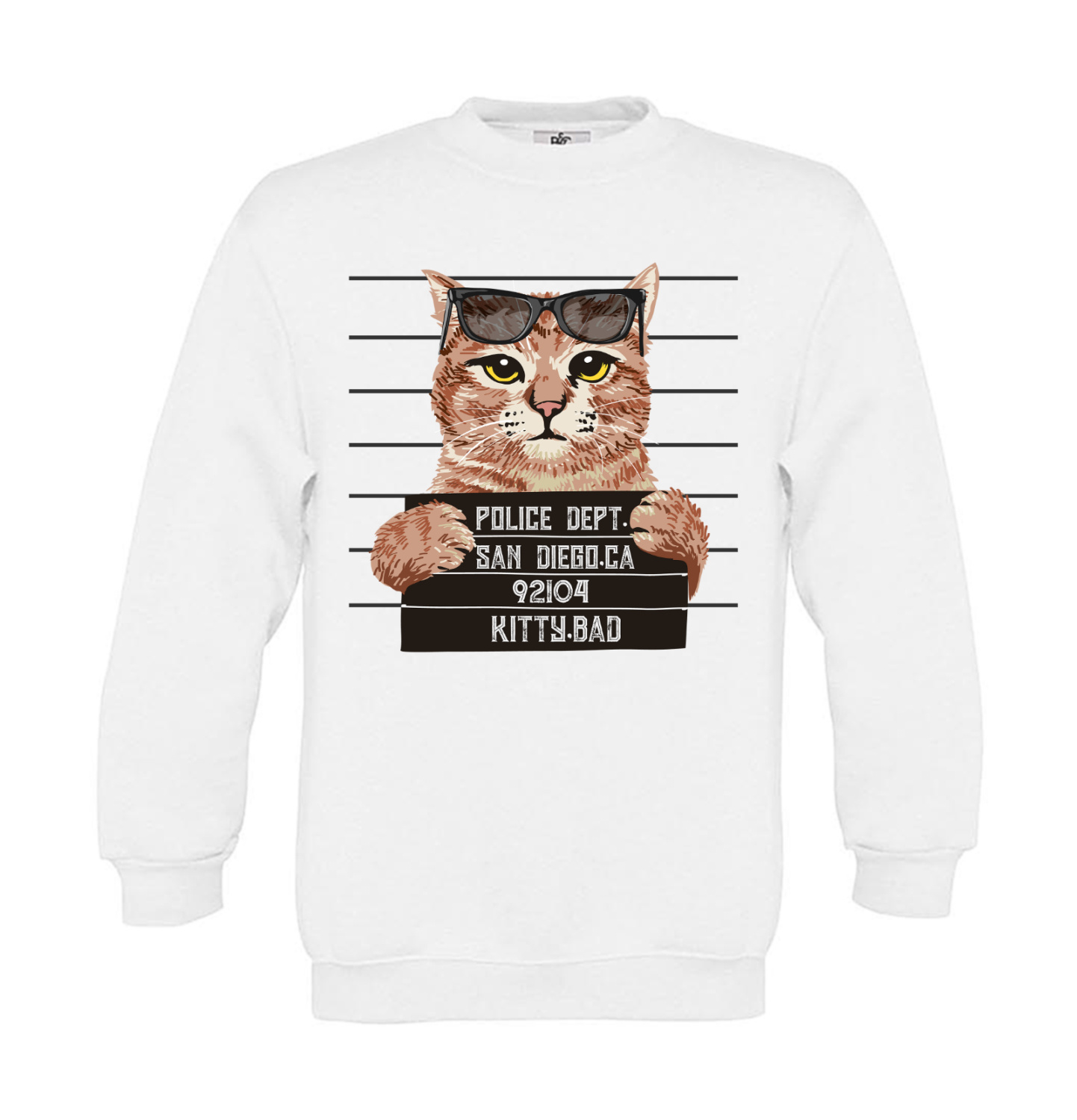 Sweatshirt Kinder Katzen - Kitty im Knast