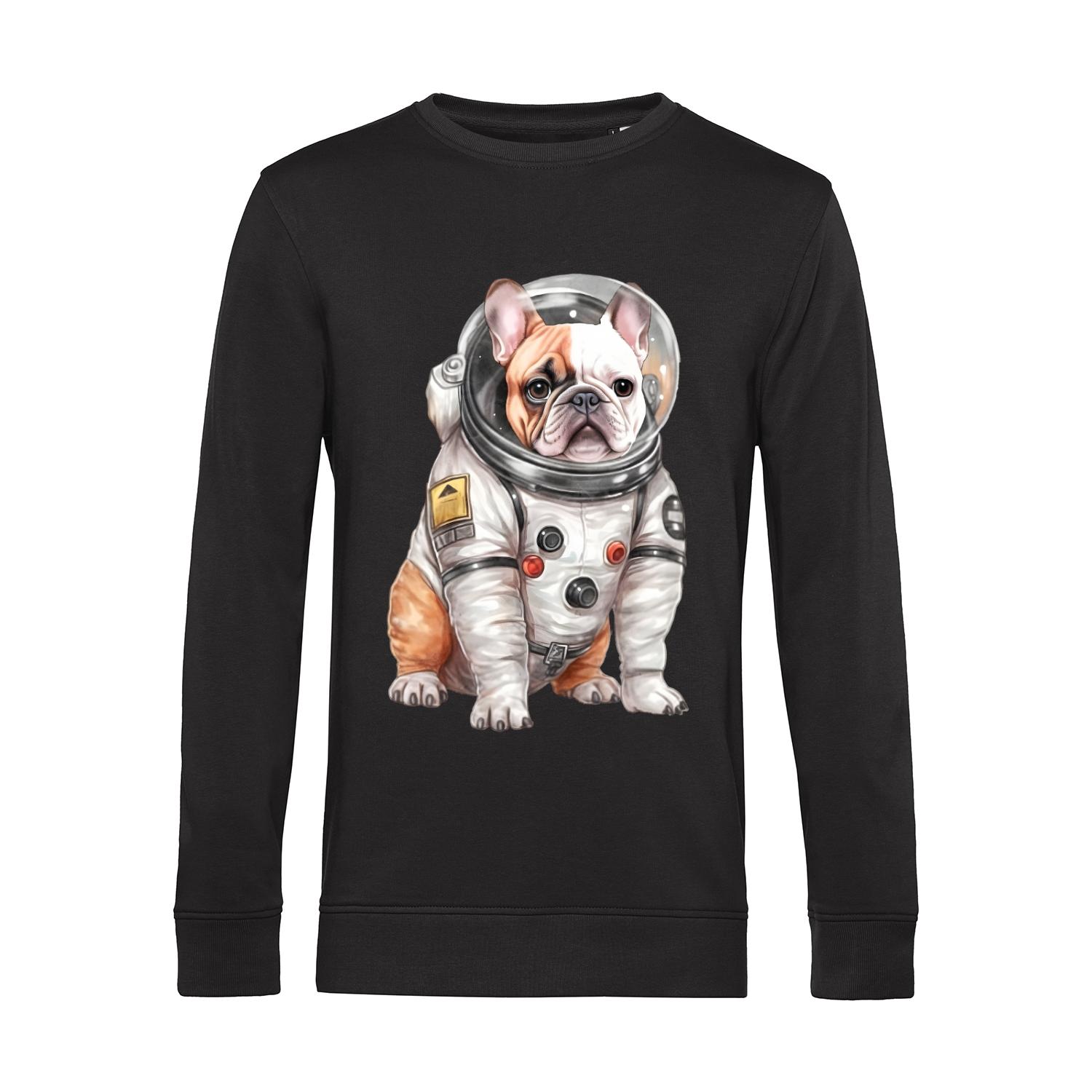 Nachhaltiges Sweatshirt Herren Hunde - Französische Bulldogge im Raumanzug