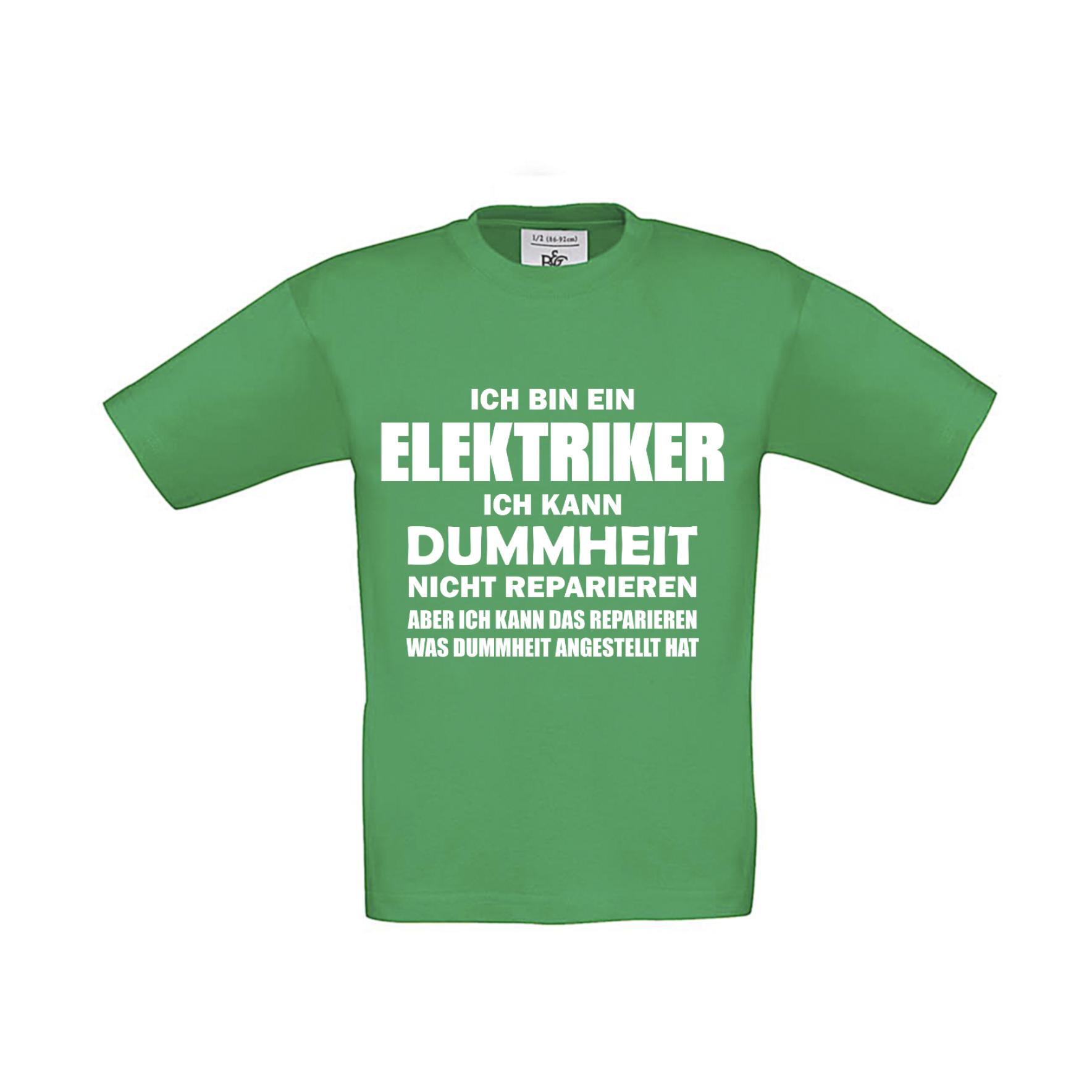T-Shirt Kinder Elektriker - Ich kann Dummheit nicht reparieren
