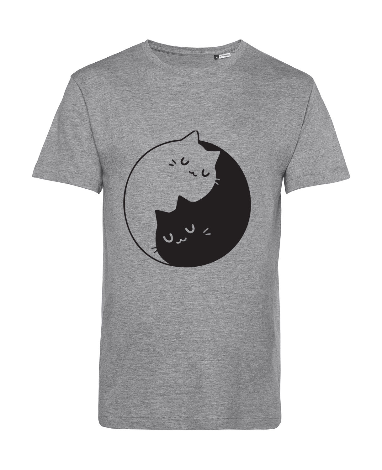 Nachhaltiges T-Shirt Herren Yin Yang Katze 2