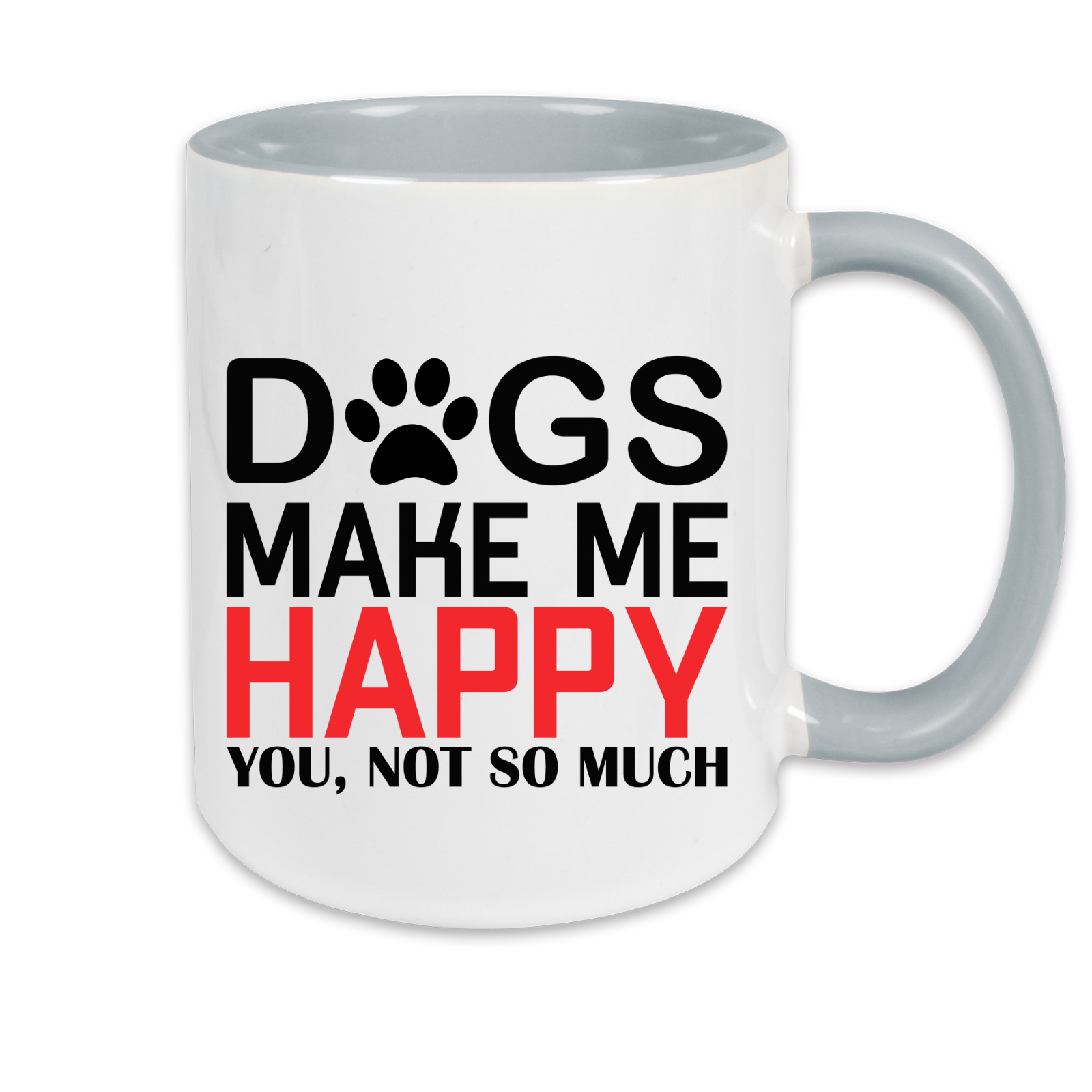 Tasse zweifarbig Hunde - Dogs make me happy