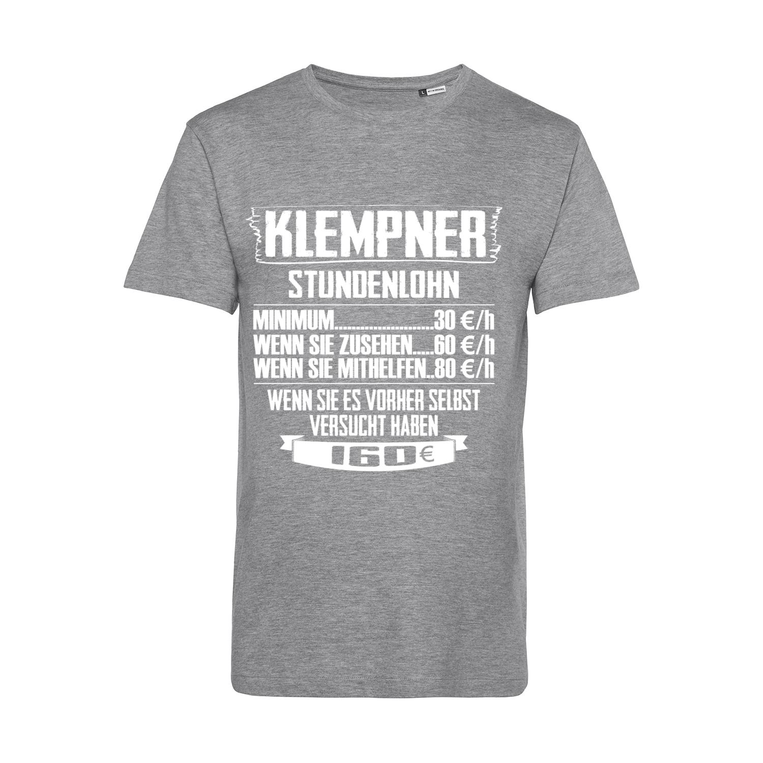 Nachhaltiges T-Shirt Herren Klempner - Stundenlohn Staffel