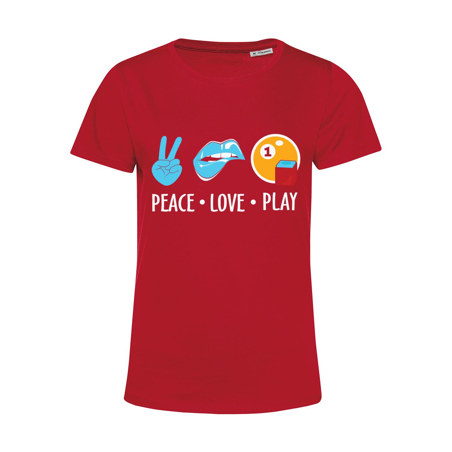 Nachhaltiges T-Shirt Damen Billard Peace Love Play