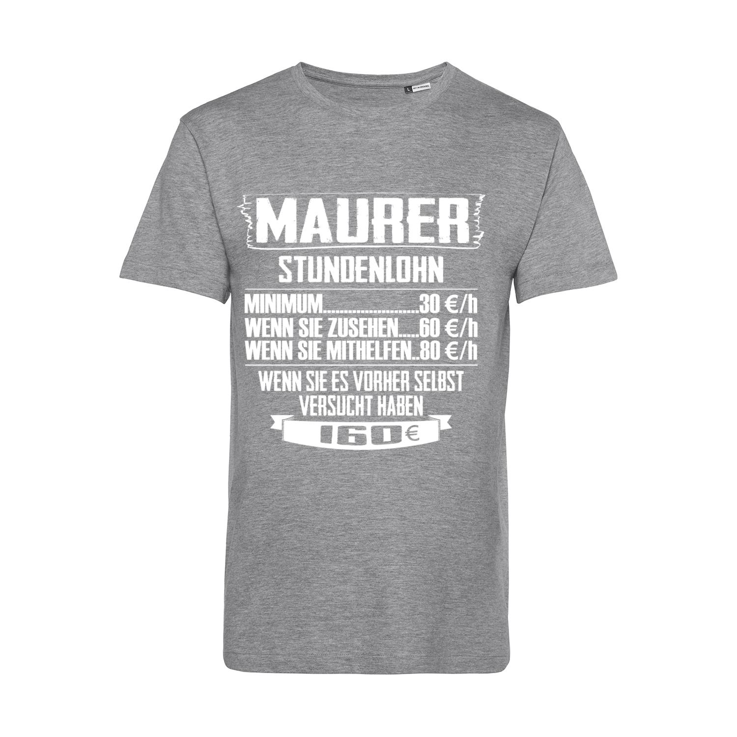 Nachhaltiges T-Shirt Herren Maurer - Stundenlohn Staffel