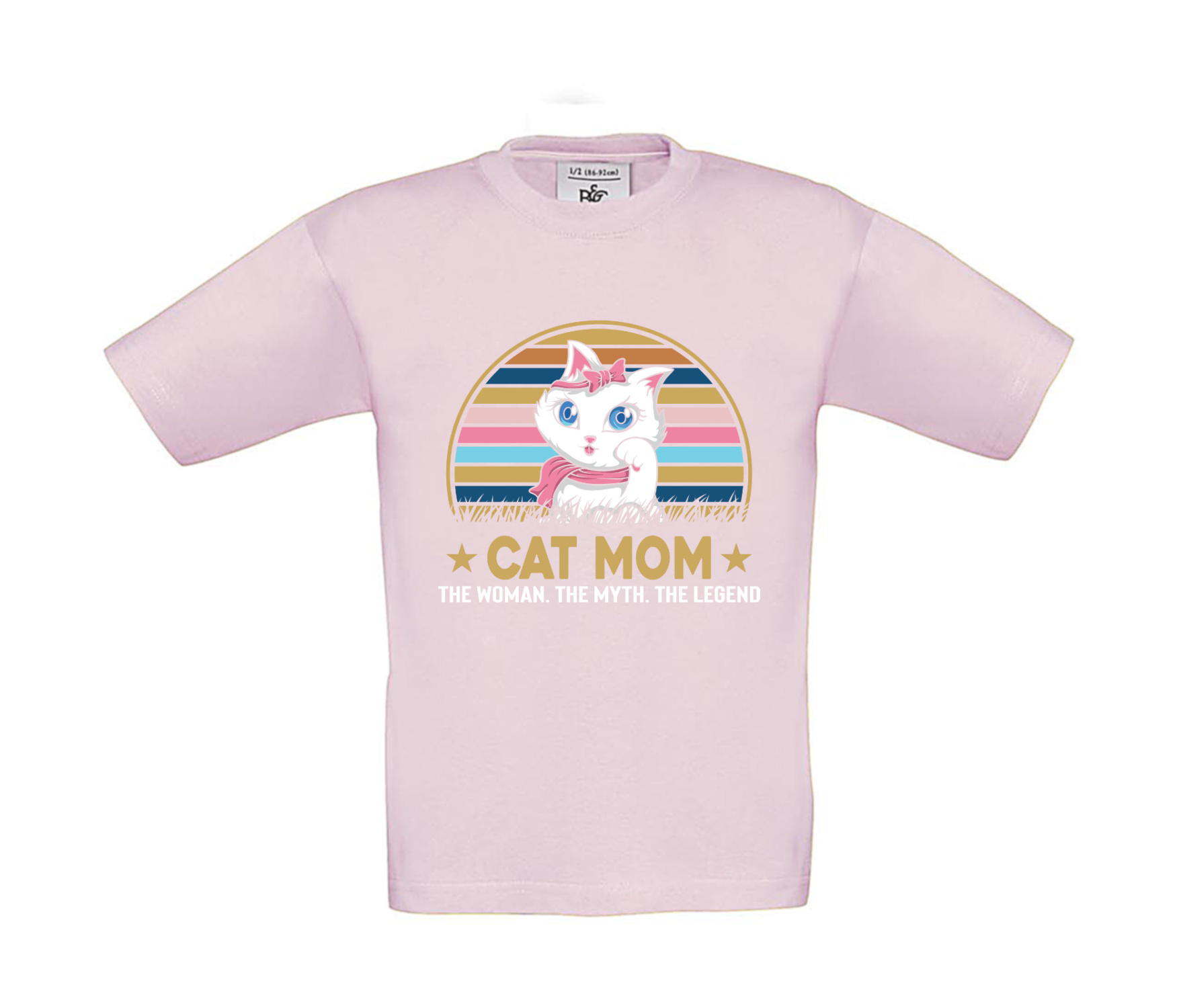 T-Shirt Kinder Cat Mom - The Woman - The Myth - The Legend