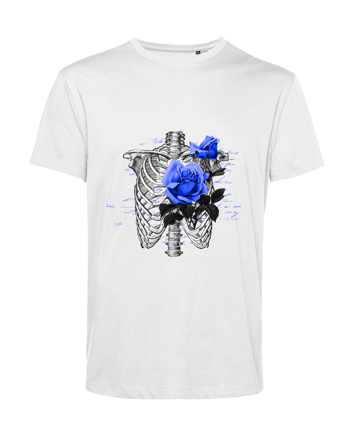 Nachhaltiges T-Shirt Herren Skelett Royal Blumen