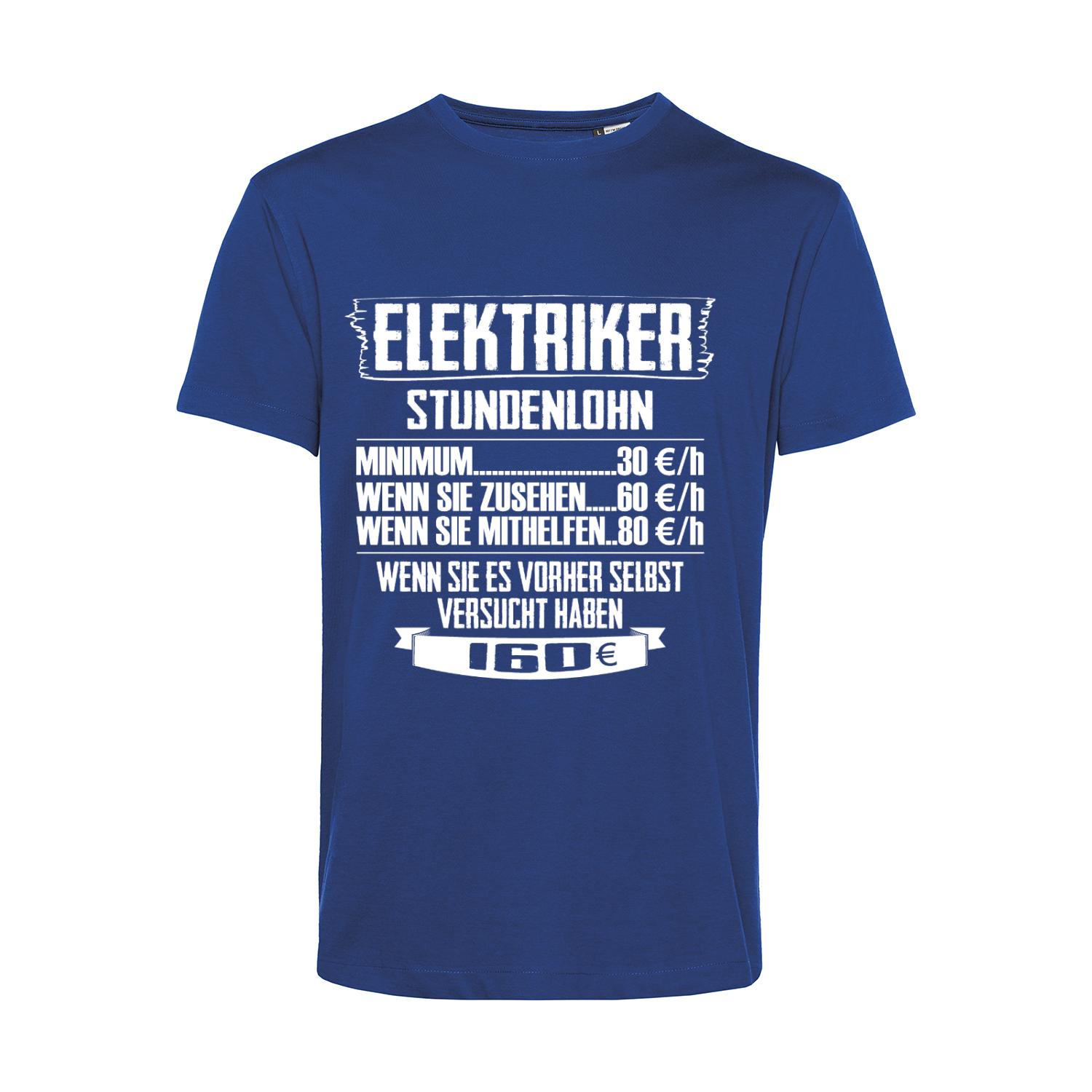 Nachhaltiges T-Shirt Herren Elektriker - Stundenlohn Staffel