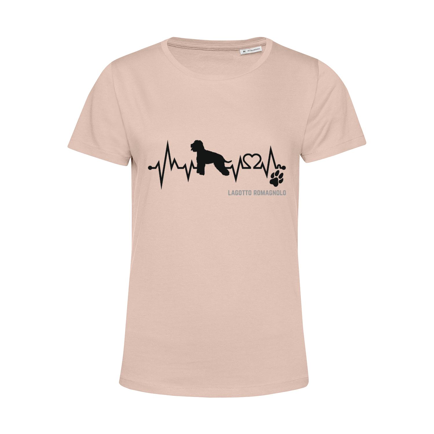 Nachhaltiges T-Shirt Damen Hunde - Lagotto Romagnolo Herzstromkurve