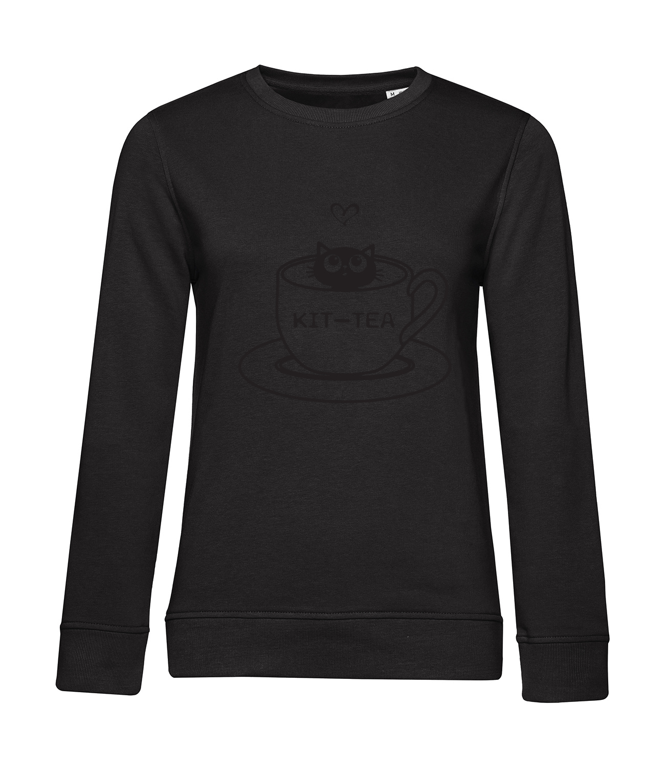 Nachhaltiges Sweatshirt Damen Katzen Kit-Tea
