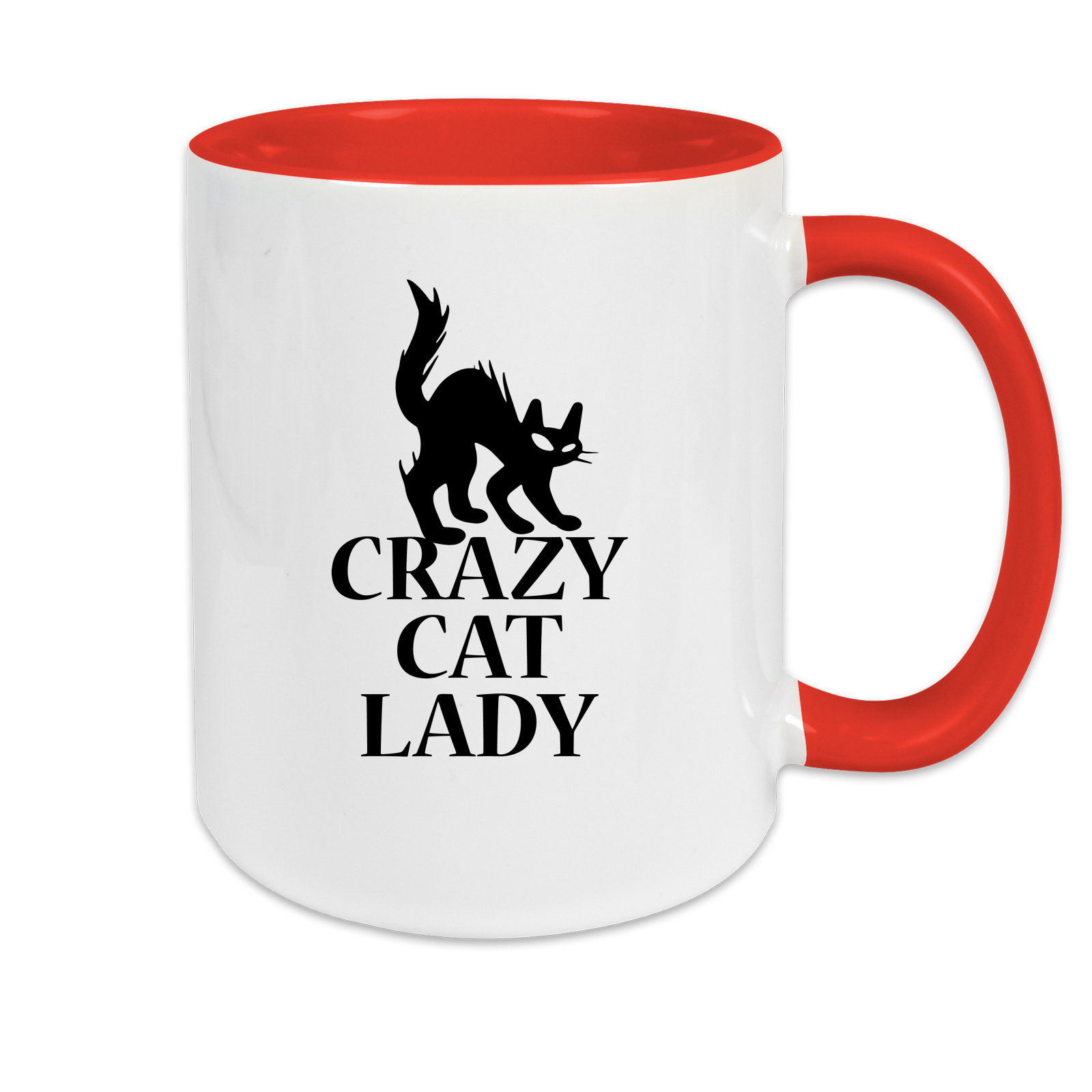 Tasse zweifarbig Katzen - Crazy Cat Lady