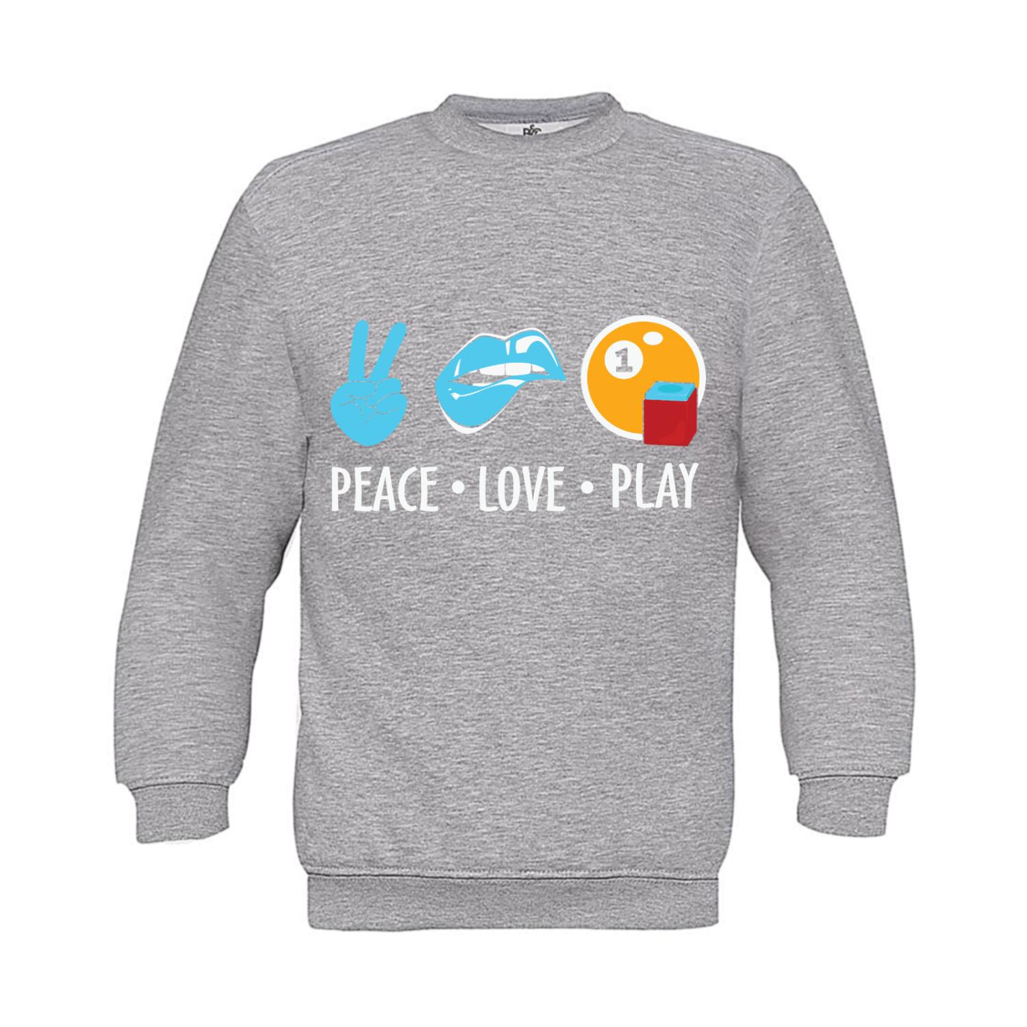 Sweatshirt Kinder Billard Peace Love Play