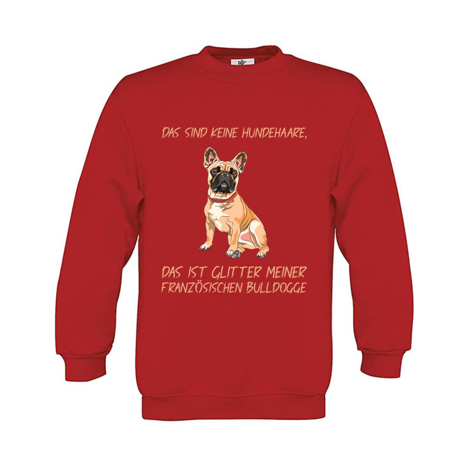 Sweatshirt Kinder Hunde - Französische Bulldogge - keine Hundehaare - Glitter