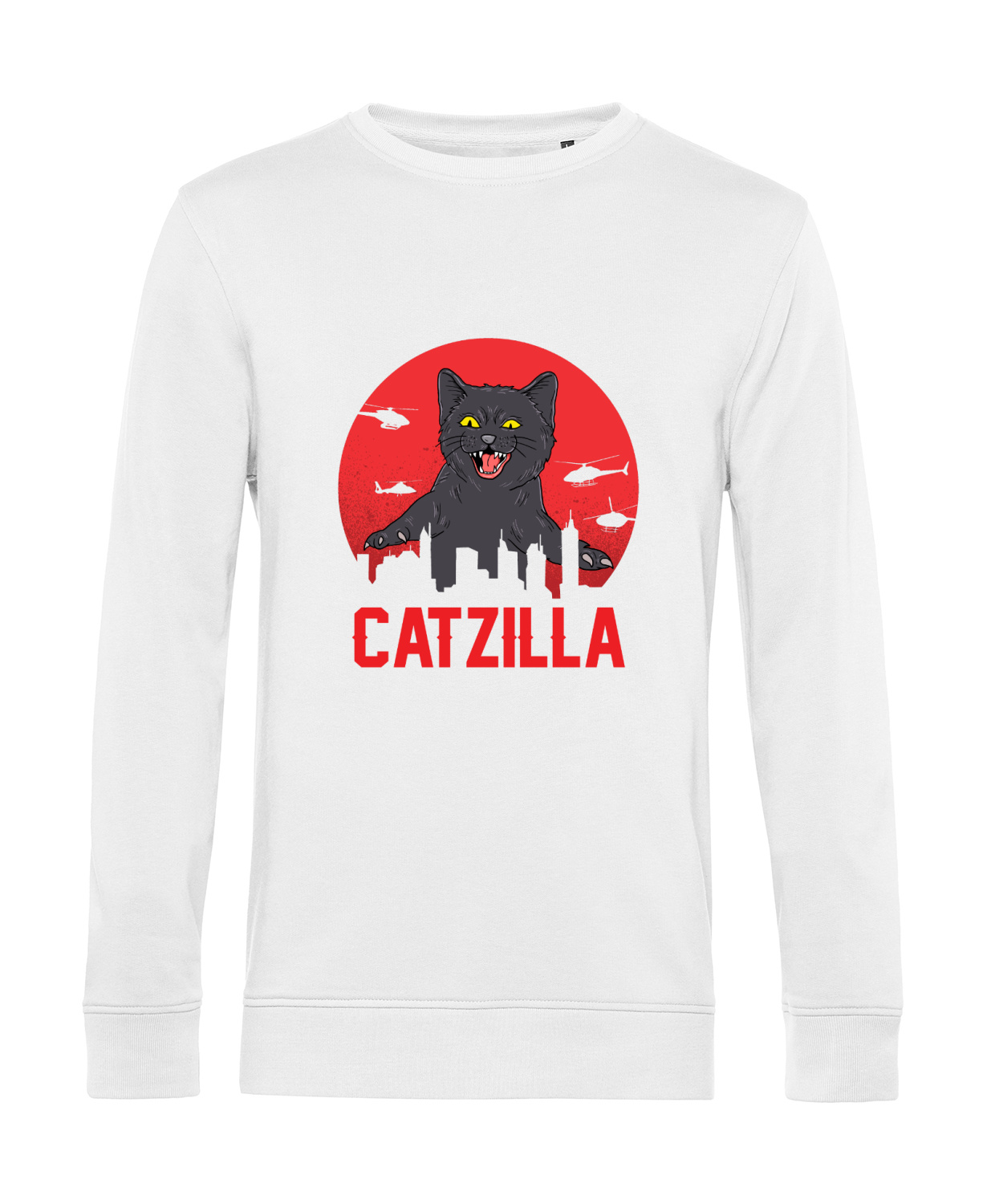 Nachhaltiges Sweatshirt Herren Katzen - Catzilla
