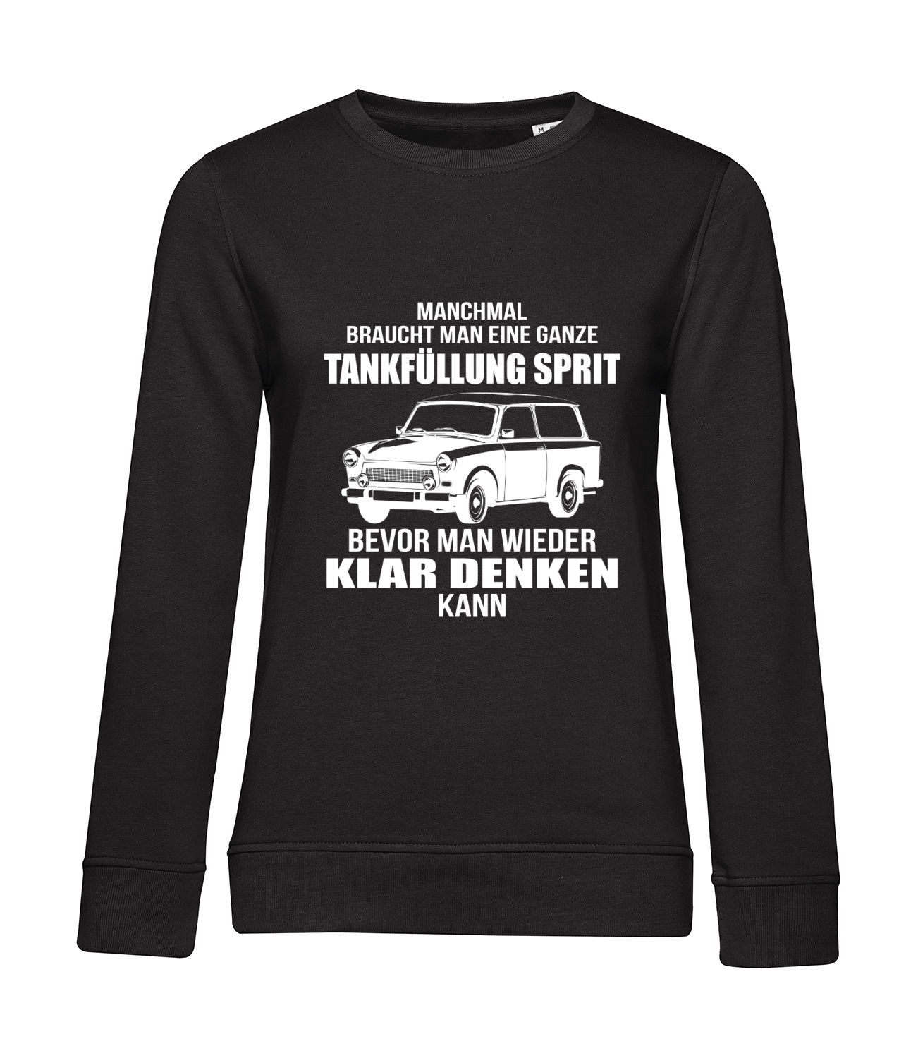 Nachhaltiges Sweatshirt Damen 2Takt - Ganze Tankfüllung Trabant Kombi