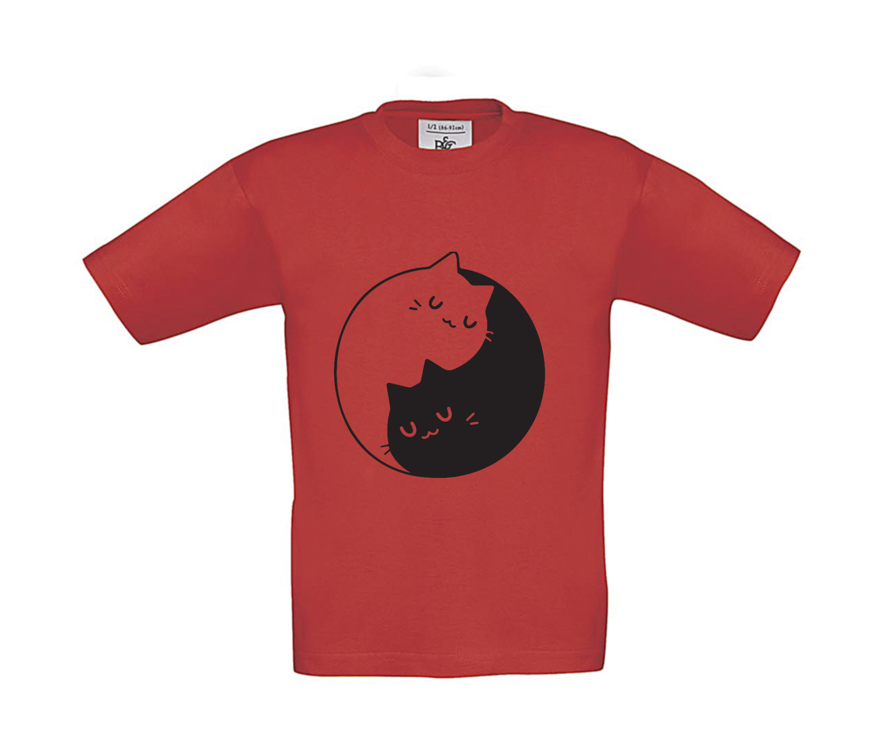 T-Shirt Kinder Yin Yang Katze 2