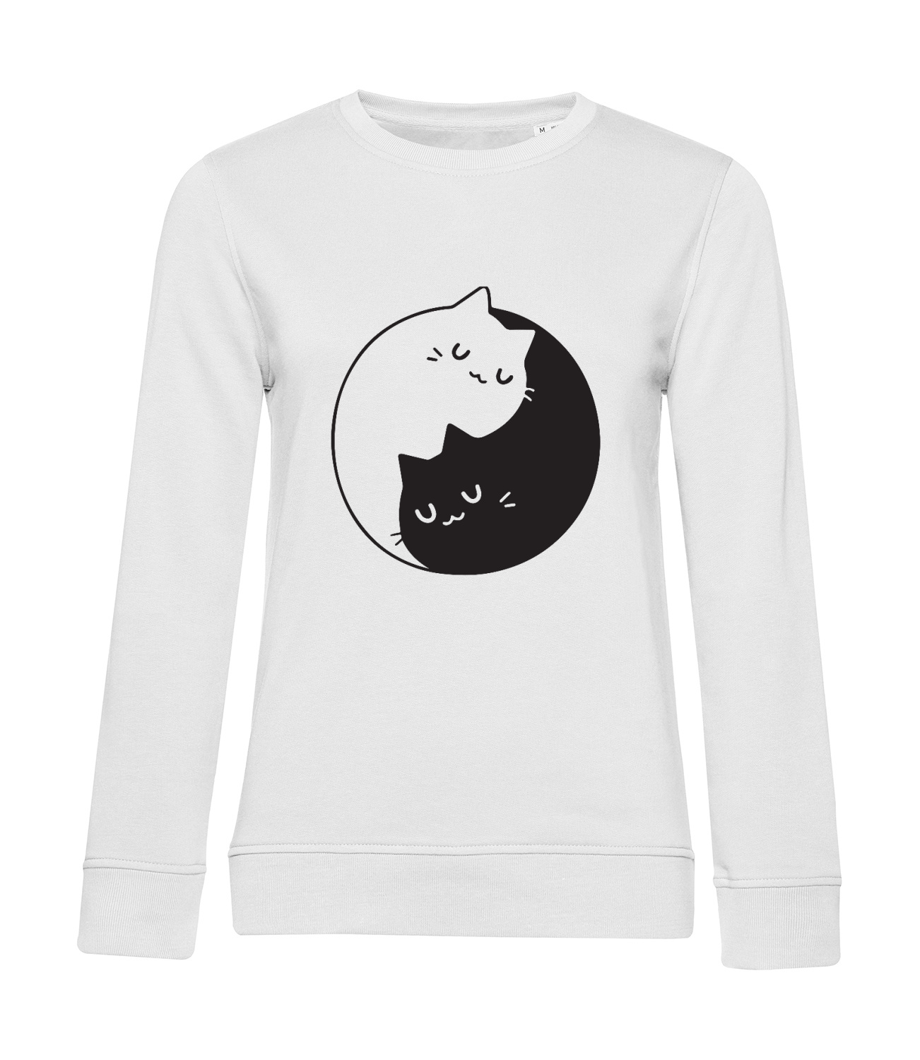 Nachhaltiges Sweatshirt Damen Yin Yang Katze 2