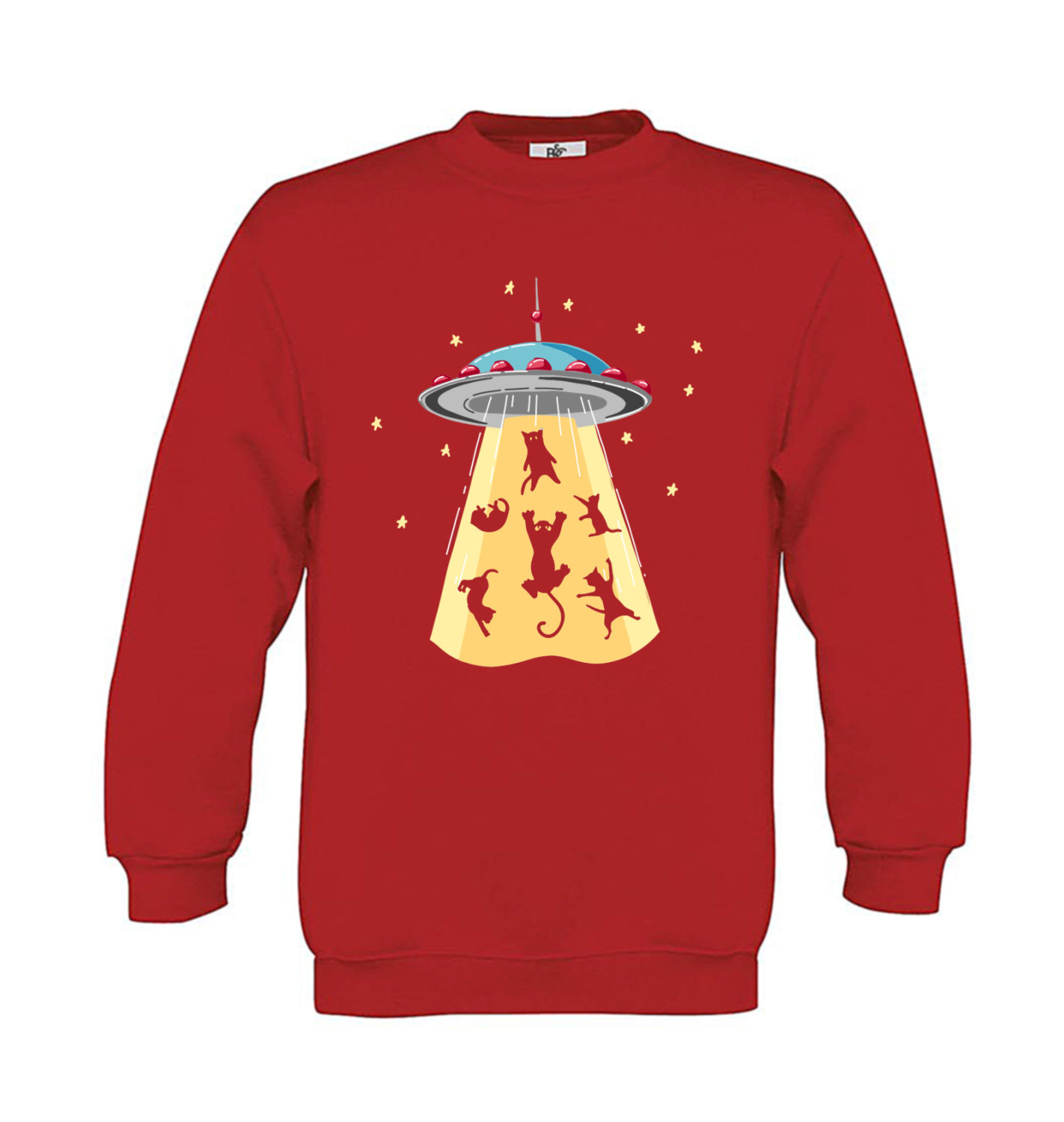 Sweatshirt Kinder Katzen - Beam me up UFO