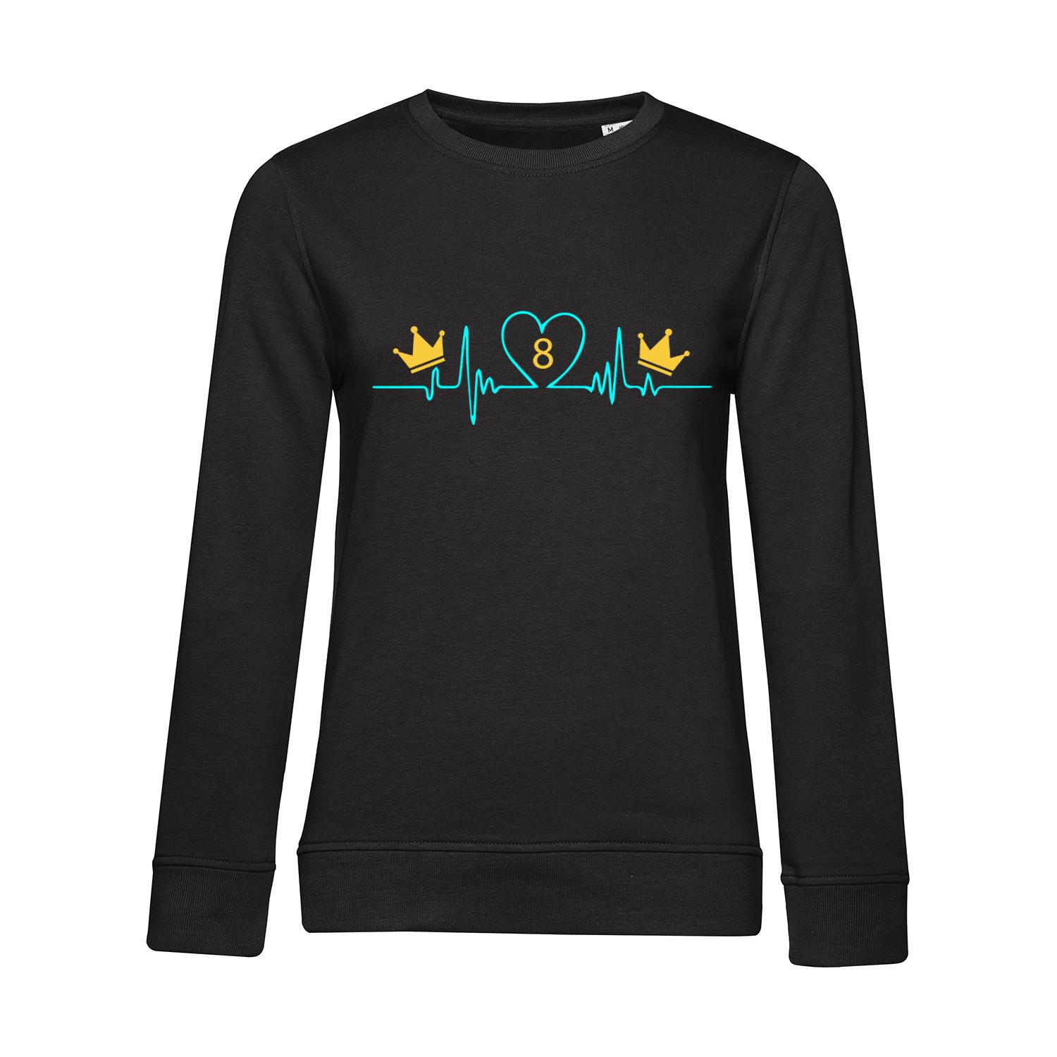 Nachhaltiges Sweatshirt Damen Billard Heartbeat Crowns