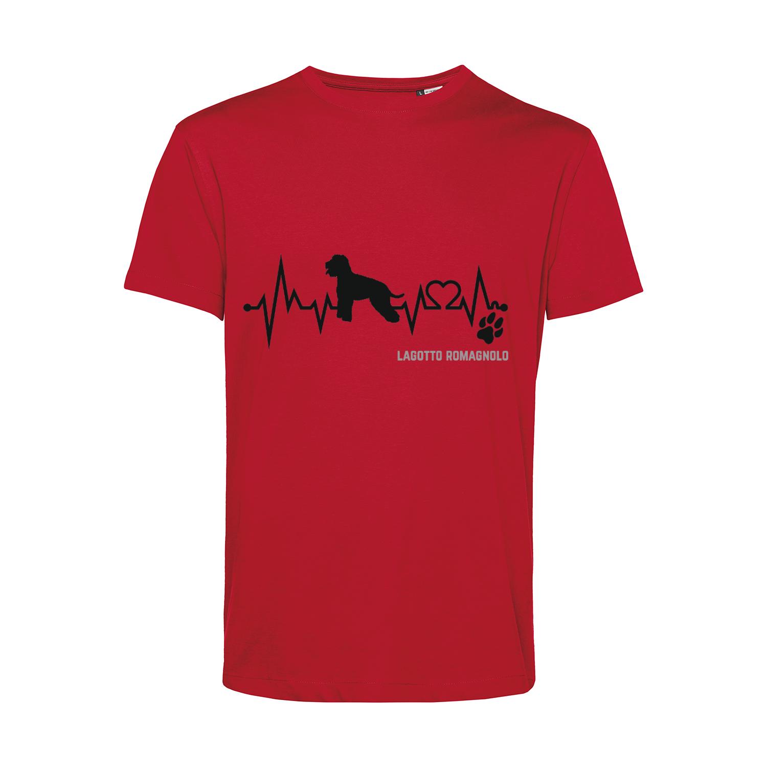 Nachhaltiges T-Shirt Herren Hunde - Lagotto Romagnolo Herzstromkurve