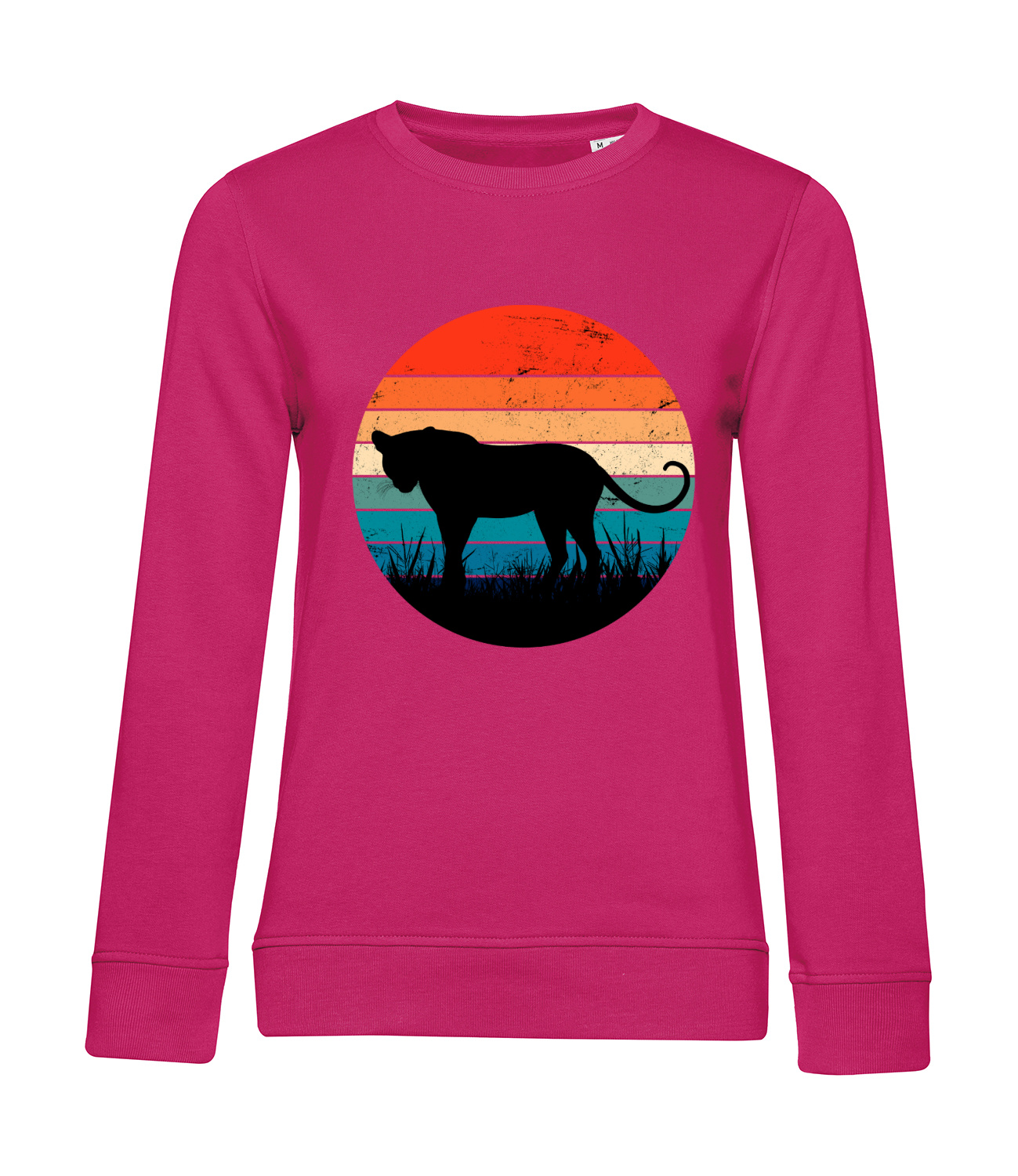 Nachhaltiges Sweatshirt Damen Leopard Retro