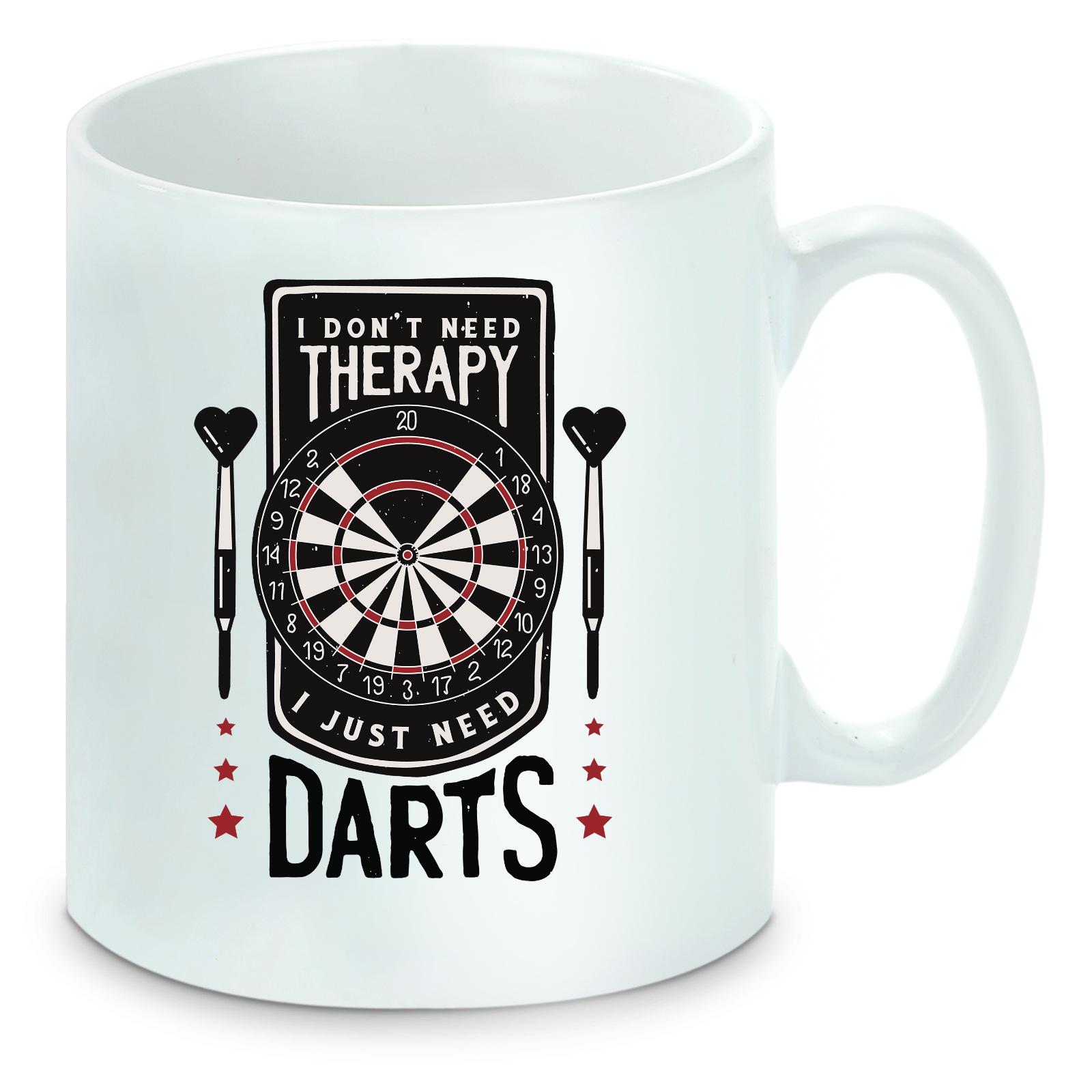 Tasse einfarbig Darts I don't need Therapy
