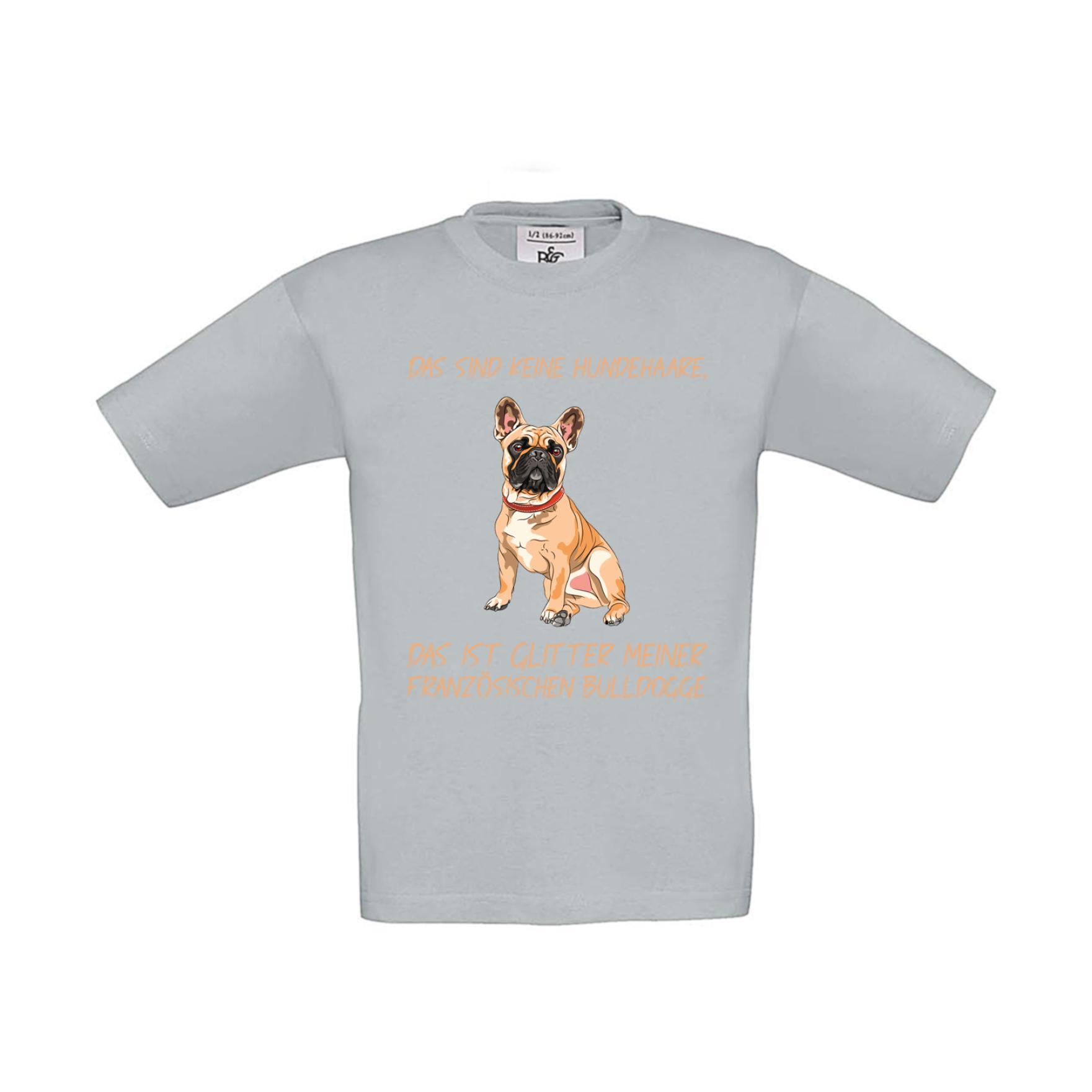 T-Shirt Kinder Hunde - Französische Bulldogge - keine Hundehaare - Glitter