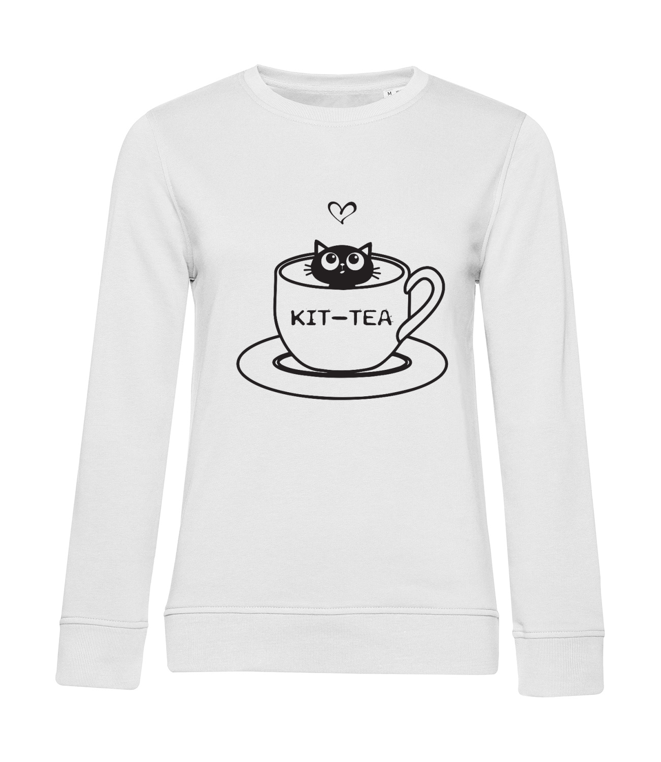 Nachhaltiges Sweatshirt Damen Katzen Kit-Tea