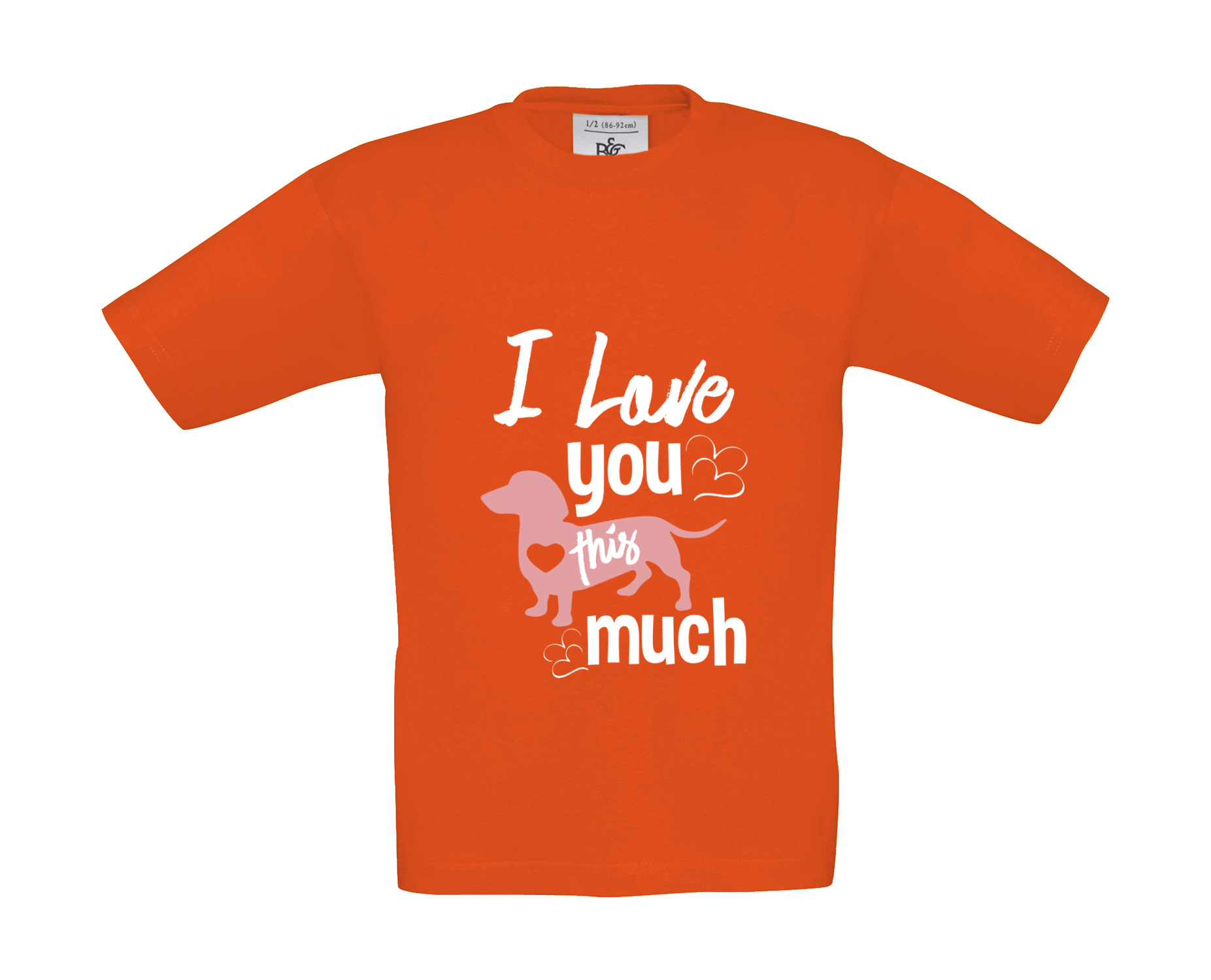 T-Shirt Kinder Hunde - I love you this much