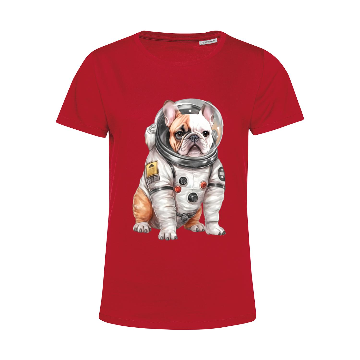 Nachhaltiges T-Shirt Damen Hunde - Französische Bulldogge im Raumanzug