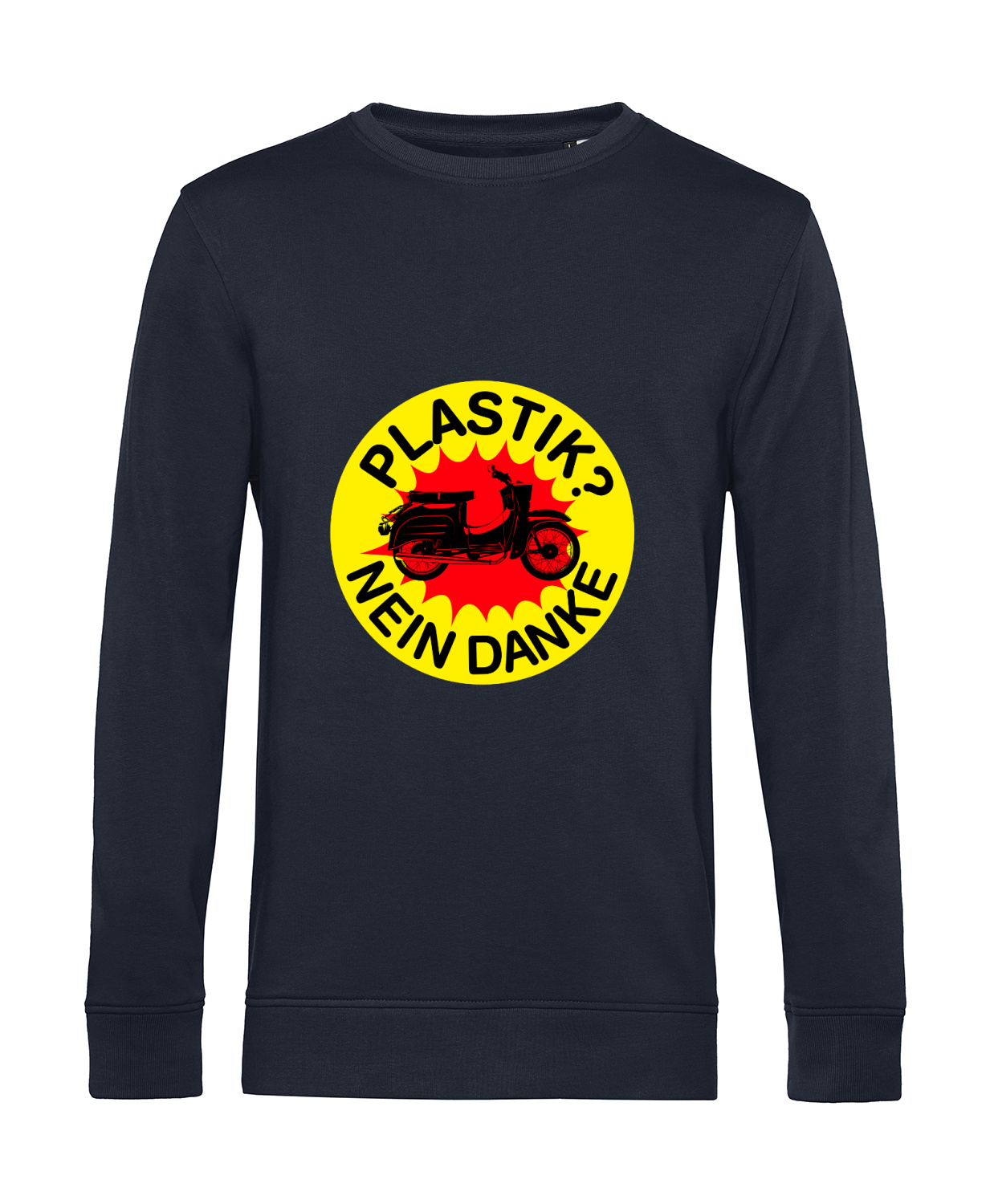 Nachhaltiges Sweatshirt Herren 2Takter - Plastik Nein Danke Schwalbe