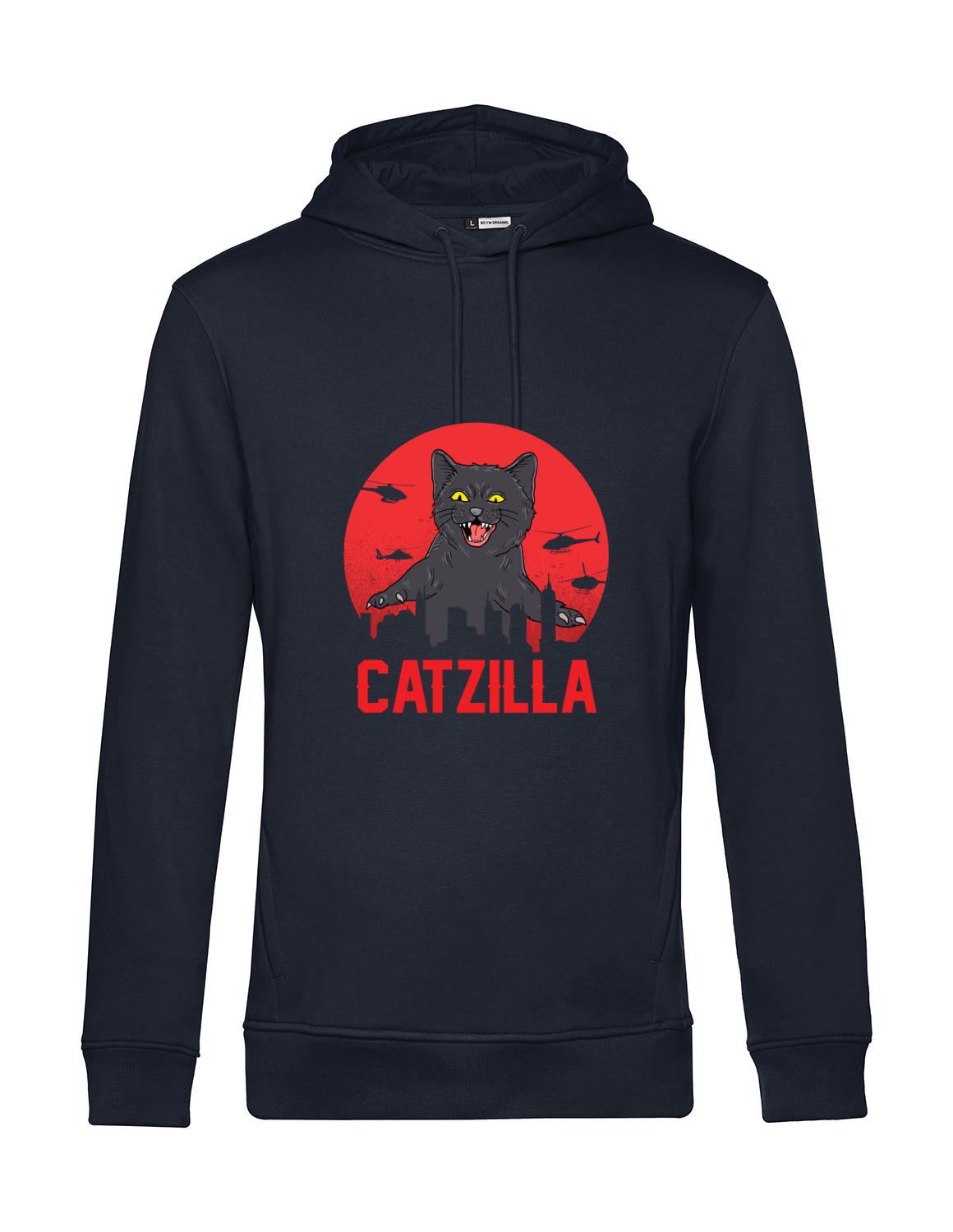 Nachhaltiger Hoodie Herren Katzen - Catzilla