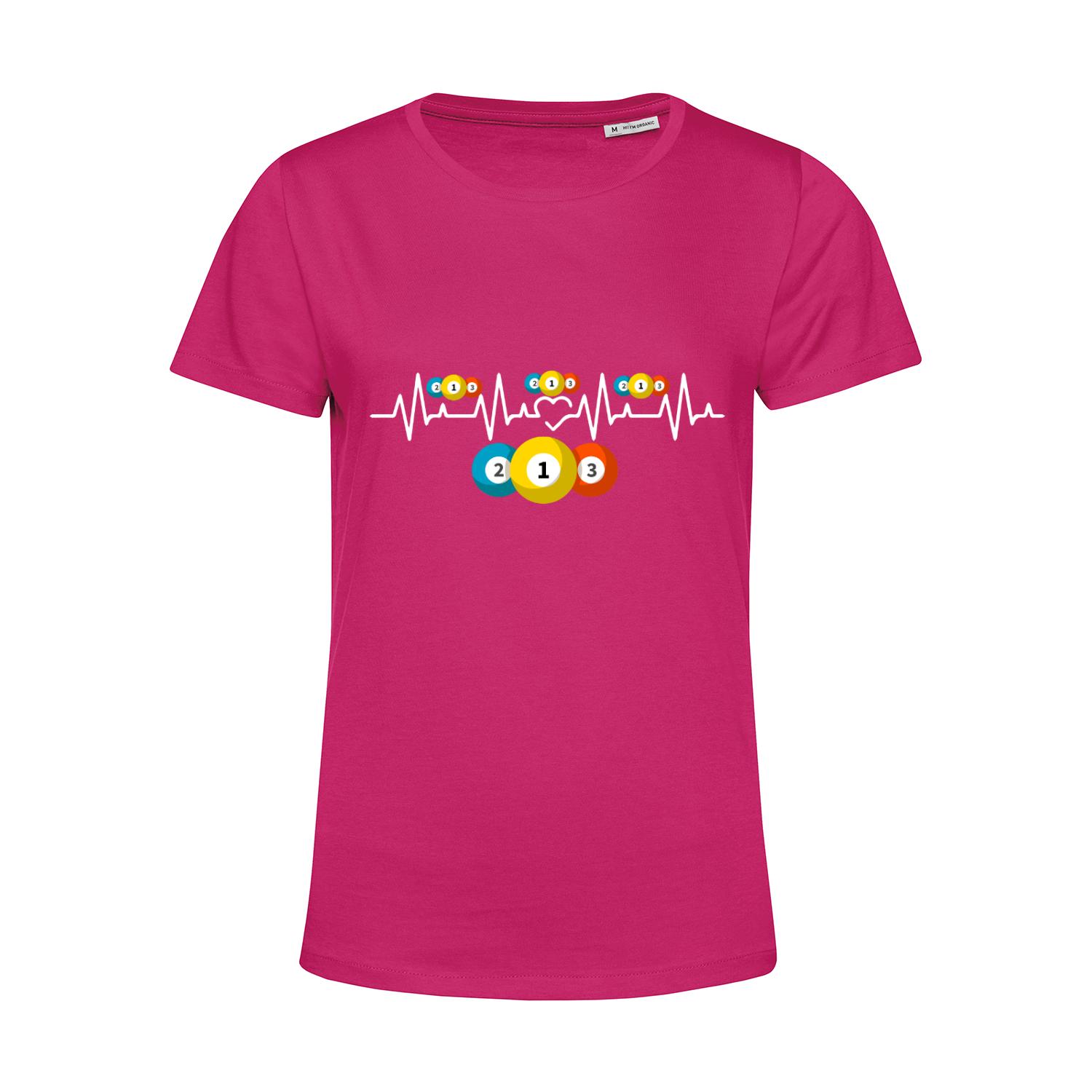 Nachhaltiges T-Shirt Damen Billard Heartbeat farbige Kugeln