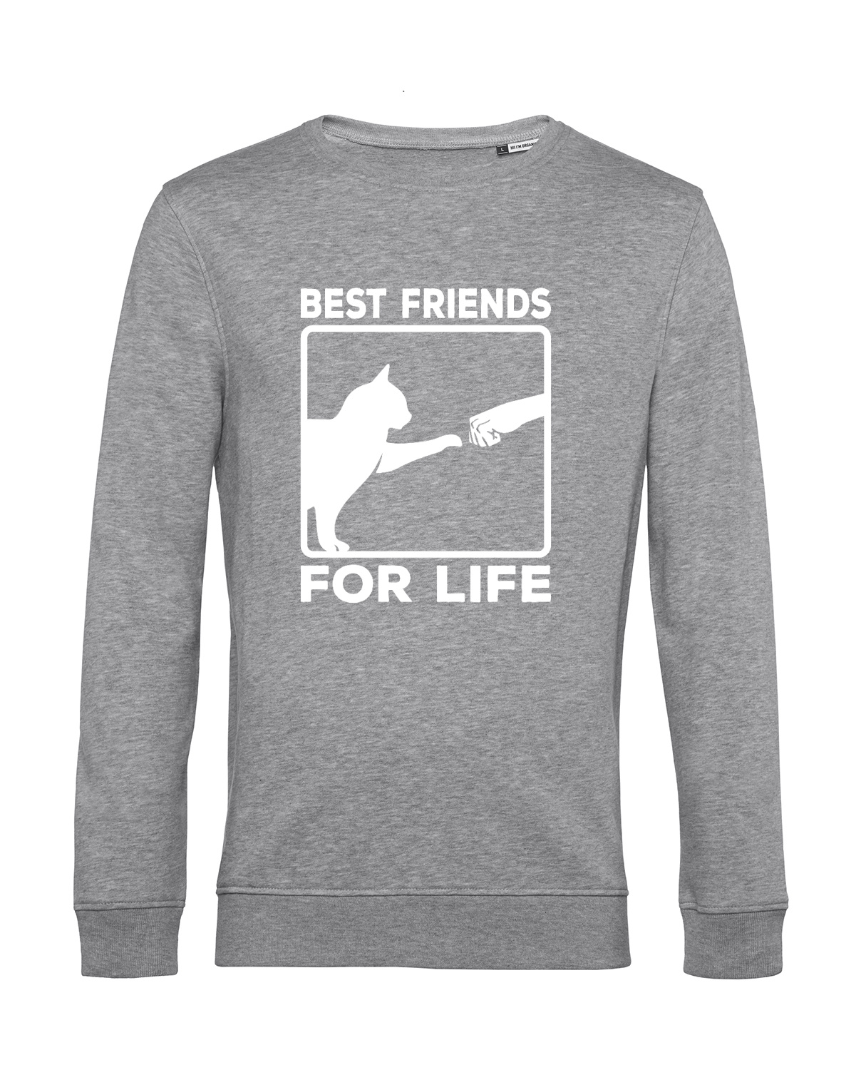 Nachhaltiges Sweatshirt Herren Katzen - Best friends for life