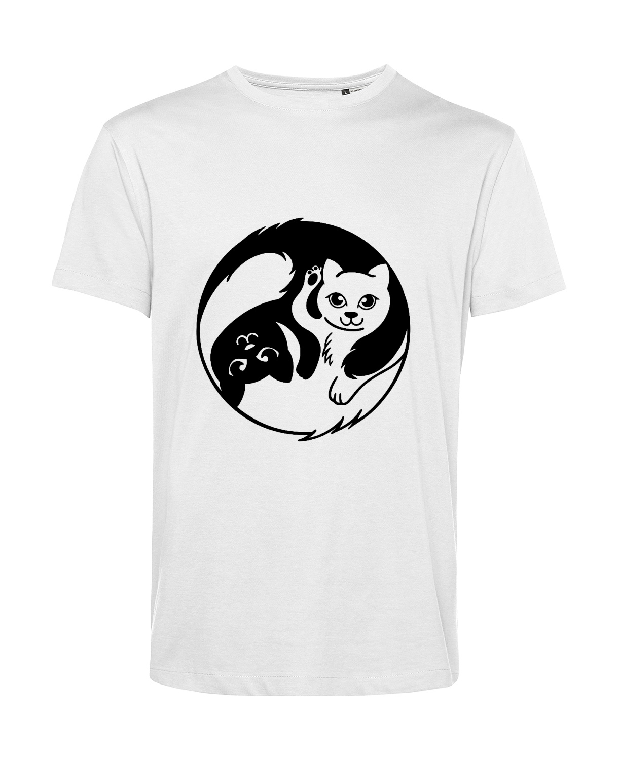 Nachhaltiges T-Shirt Herren Yin Yang Katze