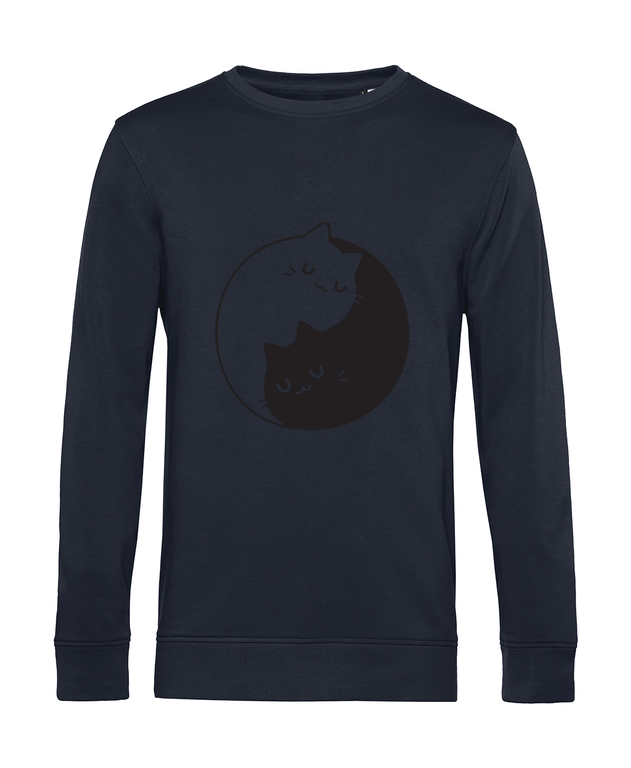 Nachhaltiges Sweatshirt Herren Yin Yang Katze 2
