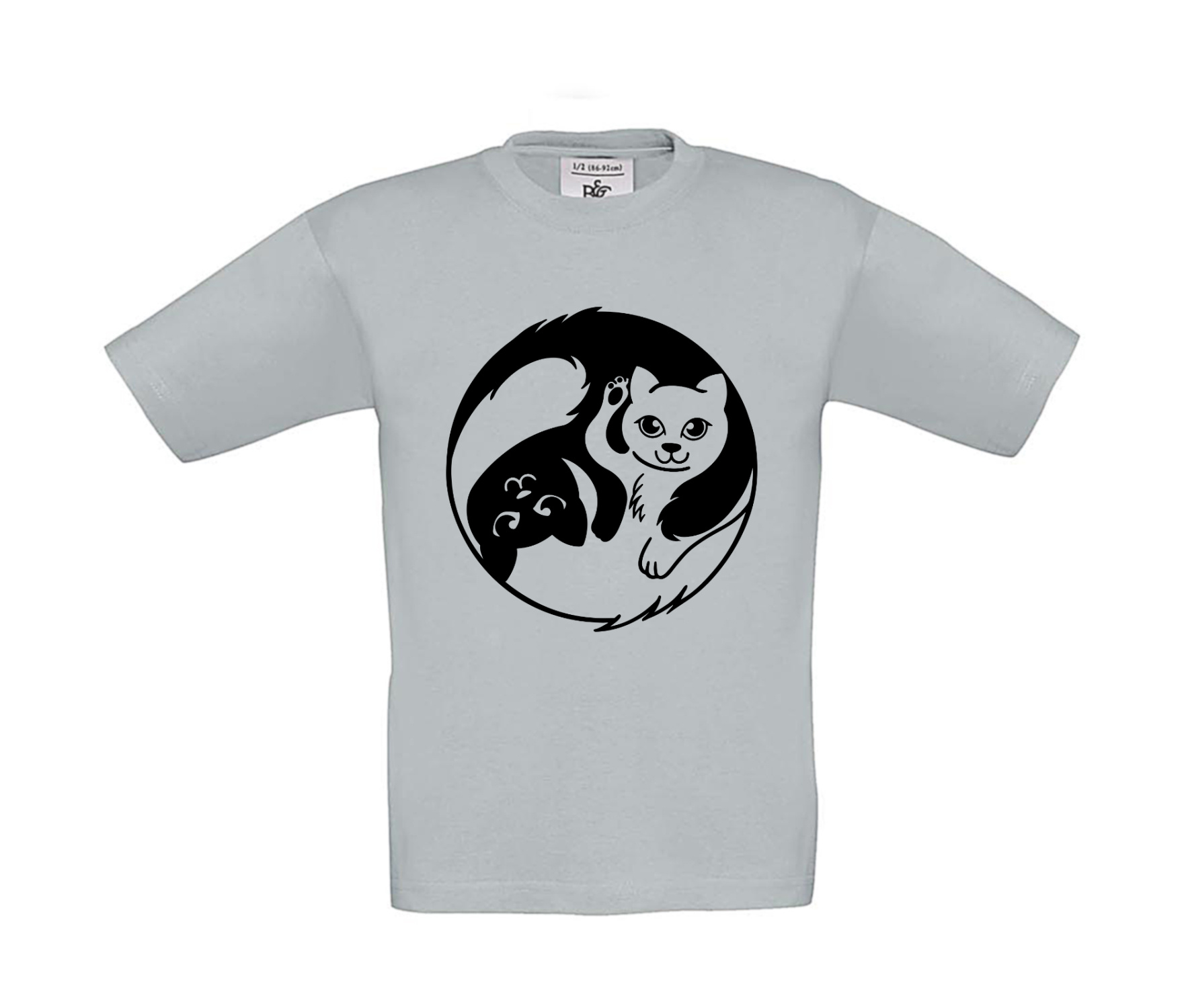 T-Shirt Kinder Yin Yang Katze