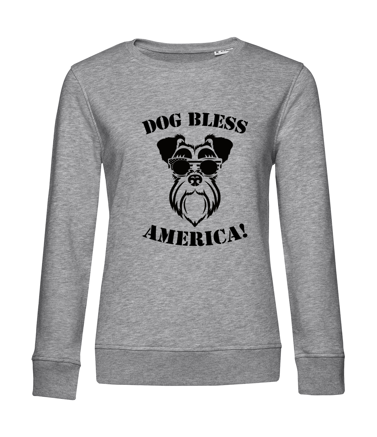 Nachhaltiges Sweatshirt Damen Hunde - Dog bless America