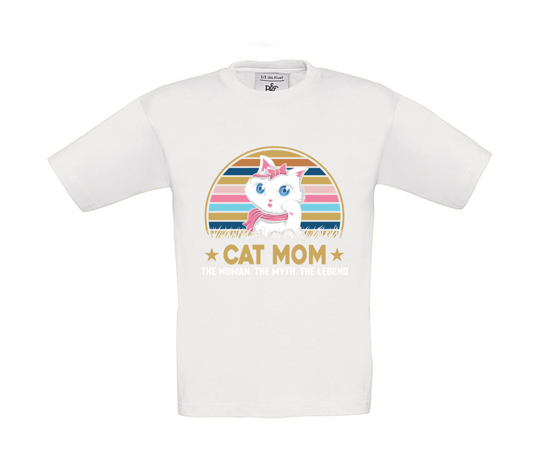 T-Shirt Kinder Cat Mom - The Woman - The Myth - The Legend