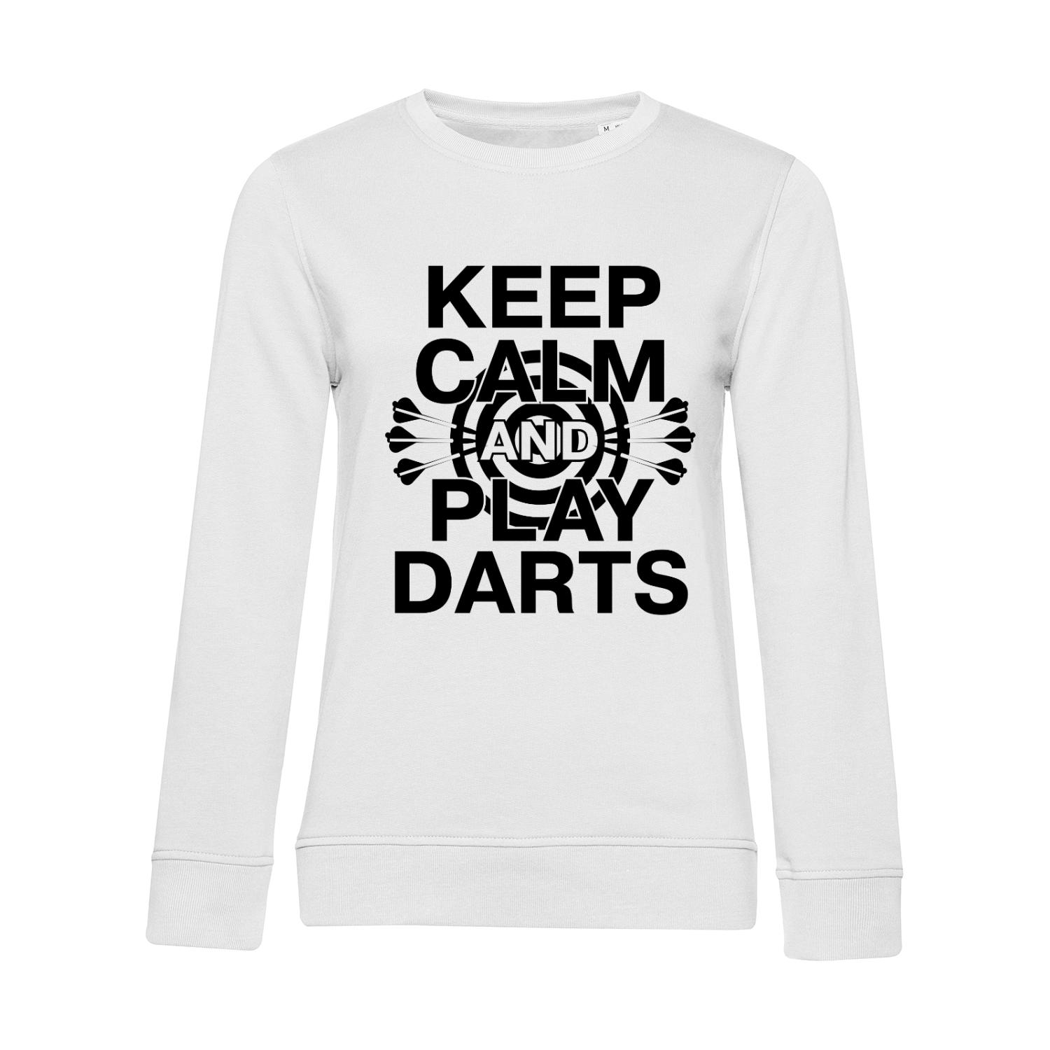 Nachhaltiges Sweatshirt Damen Keep calm and play Darts