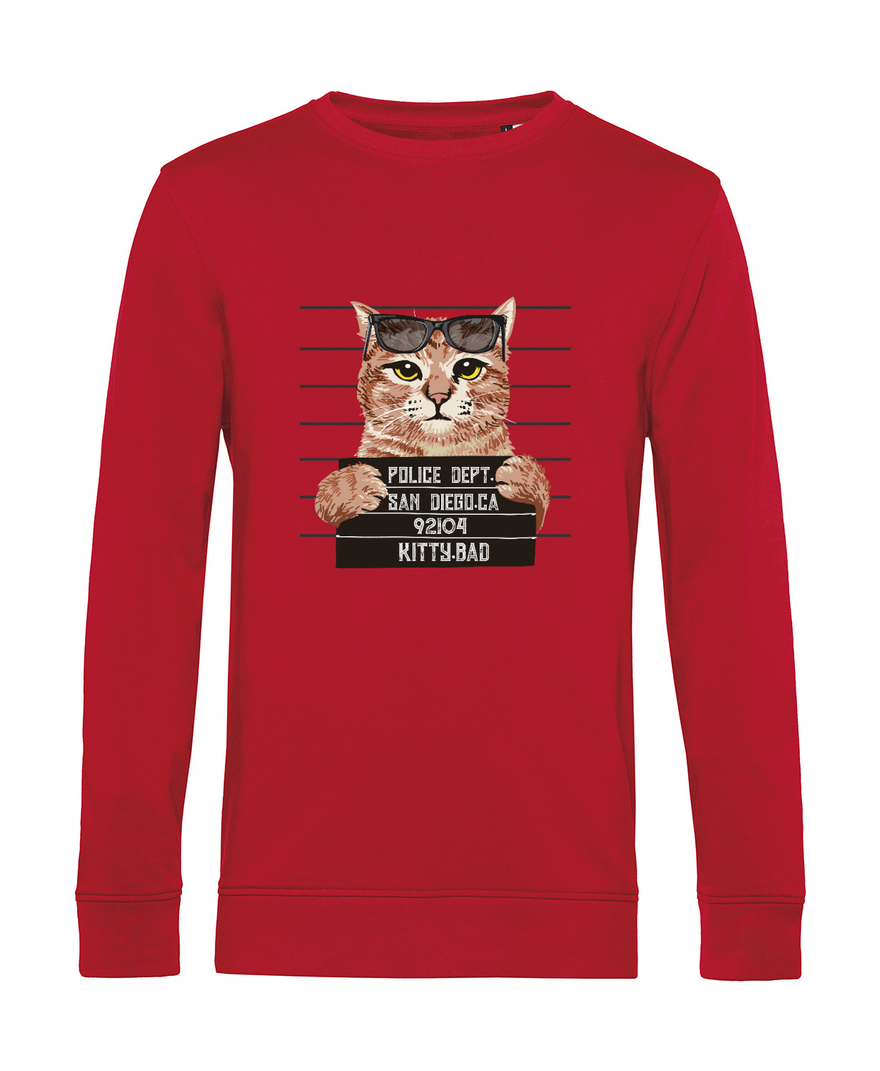 Nachhaltiges Sweatshirt Herren Katzen - Kitty im Knast