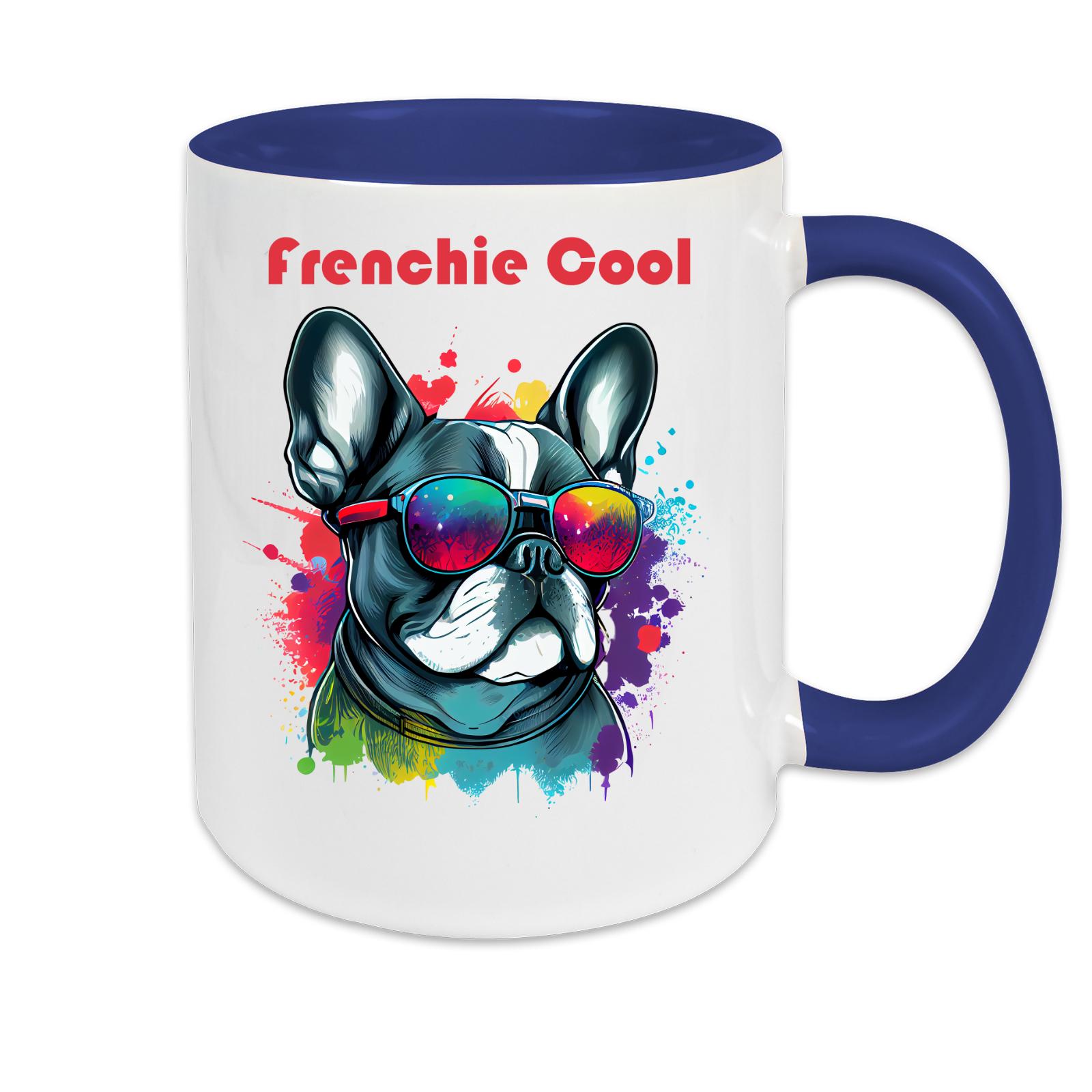 Tasse zweifarbig Hunde - Frenchie Cool Französische Bulldogge
