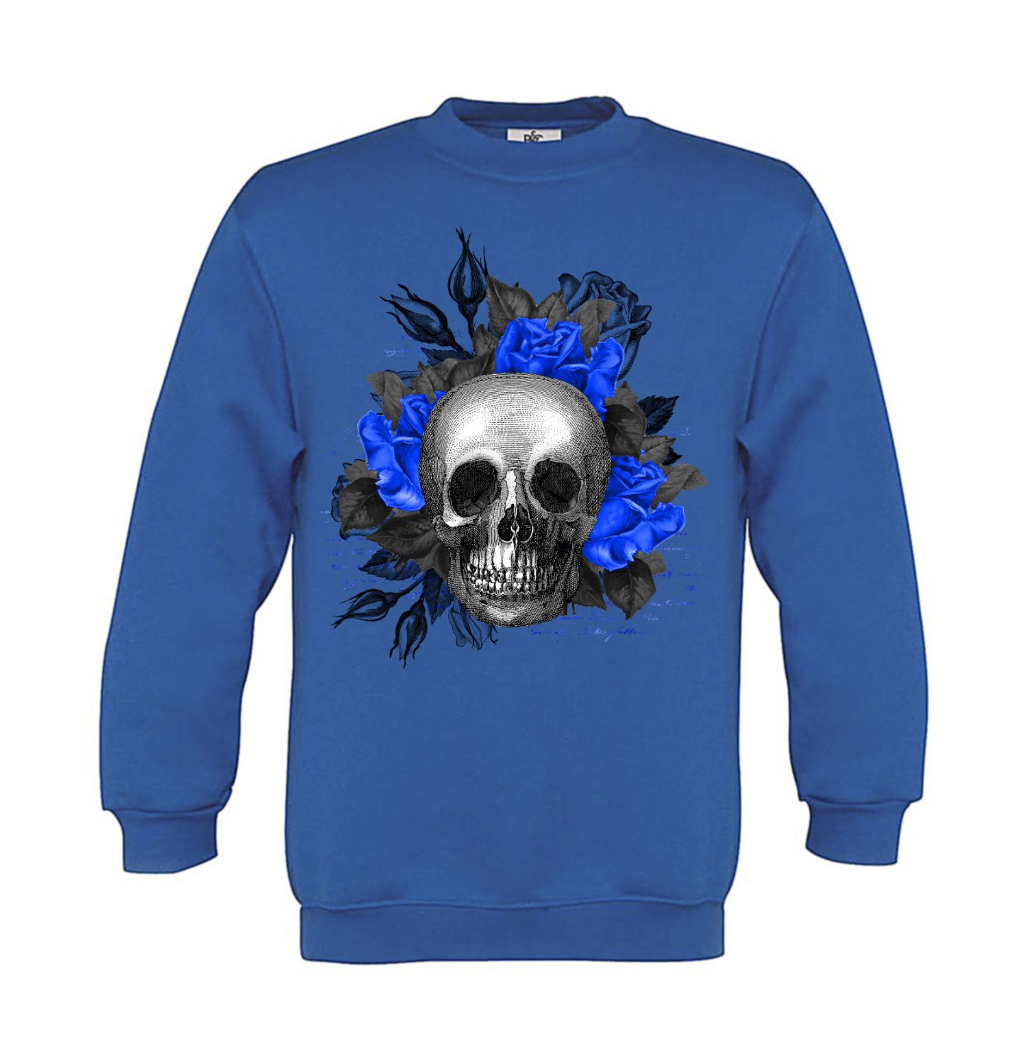 Sweatshirt Kinder Totenkopf Royal Blumen 4