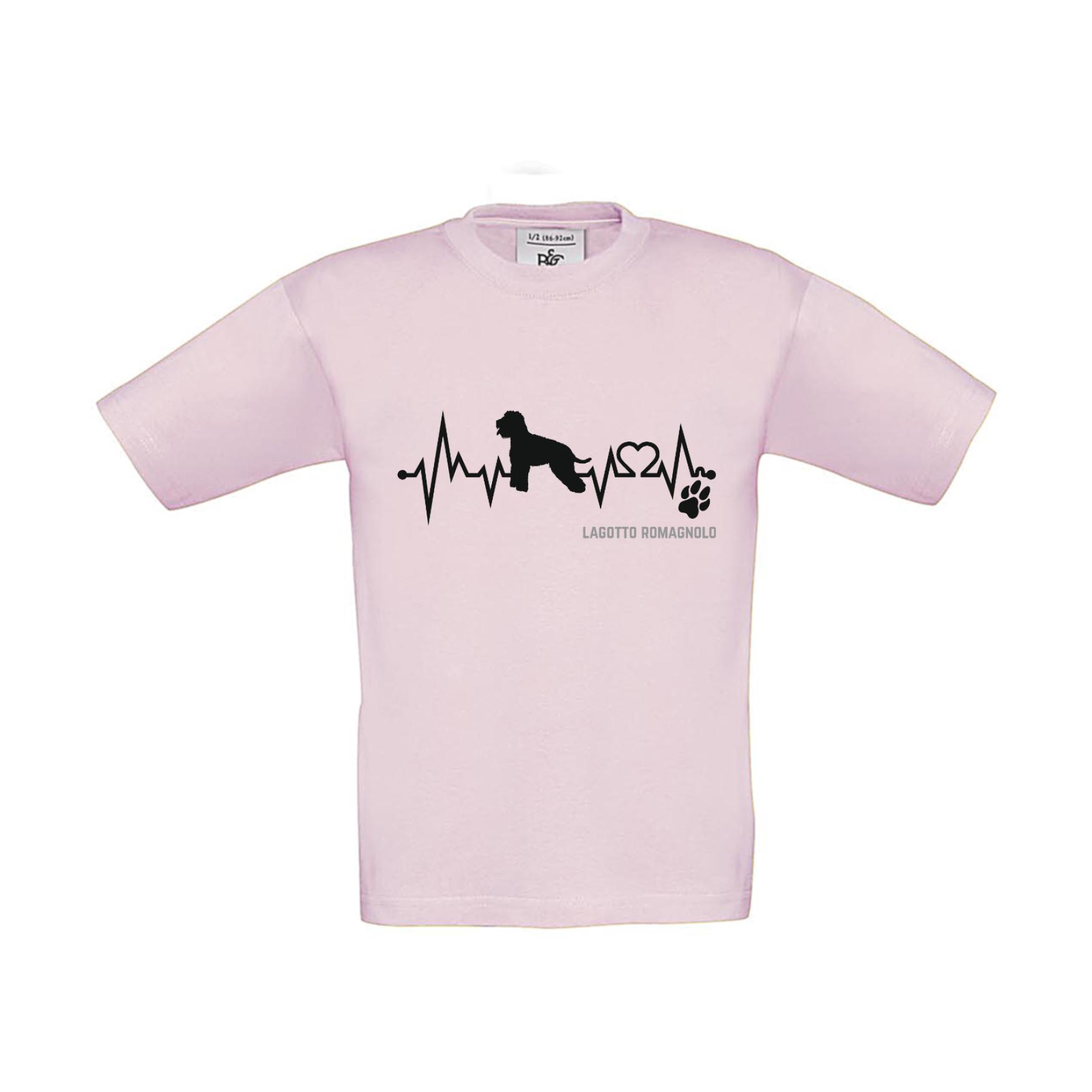 T-Shirt Kinder Hunde - Lagotto Romagnolo Herzstromkurve