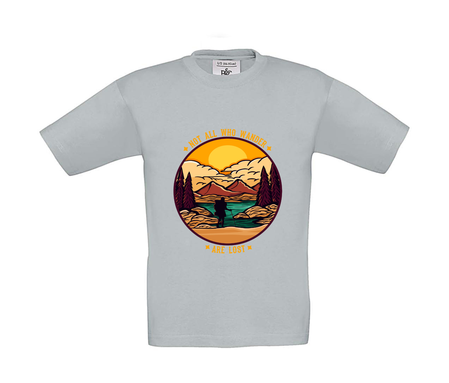 T-Shirt Kinder Outdoor - Not all who wander are lost