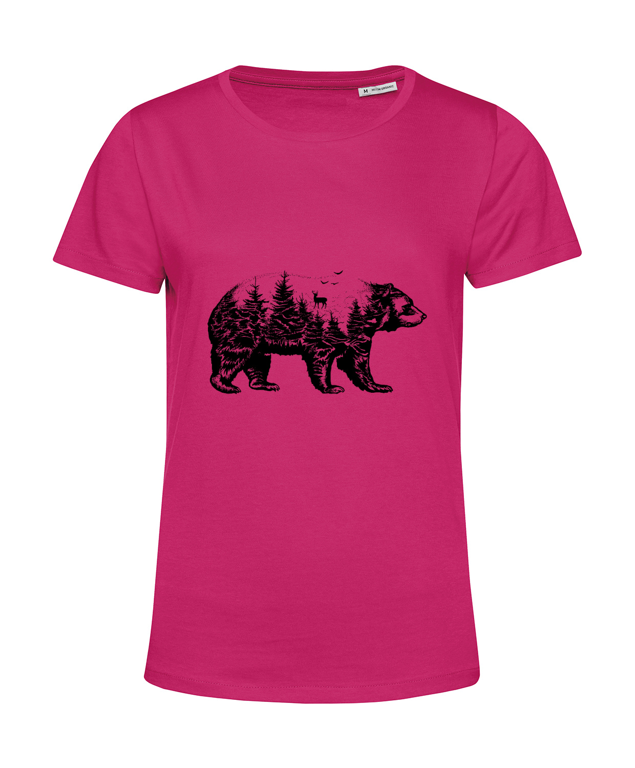 Nachhaltiges T-Shirt Damen Wald im Bär Collage