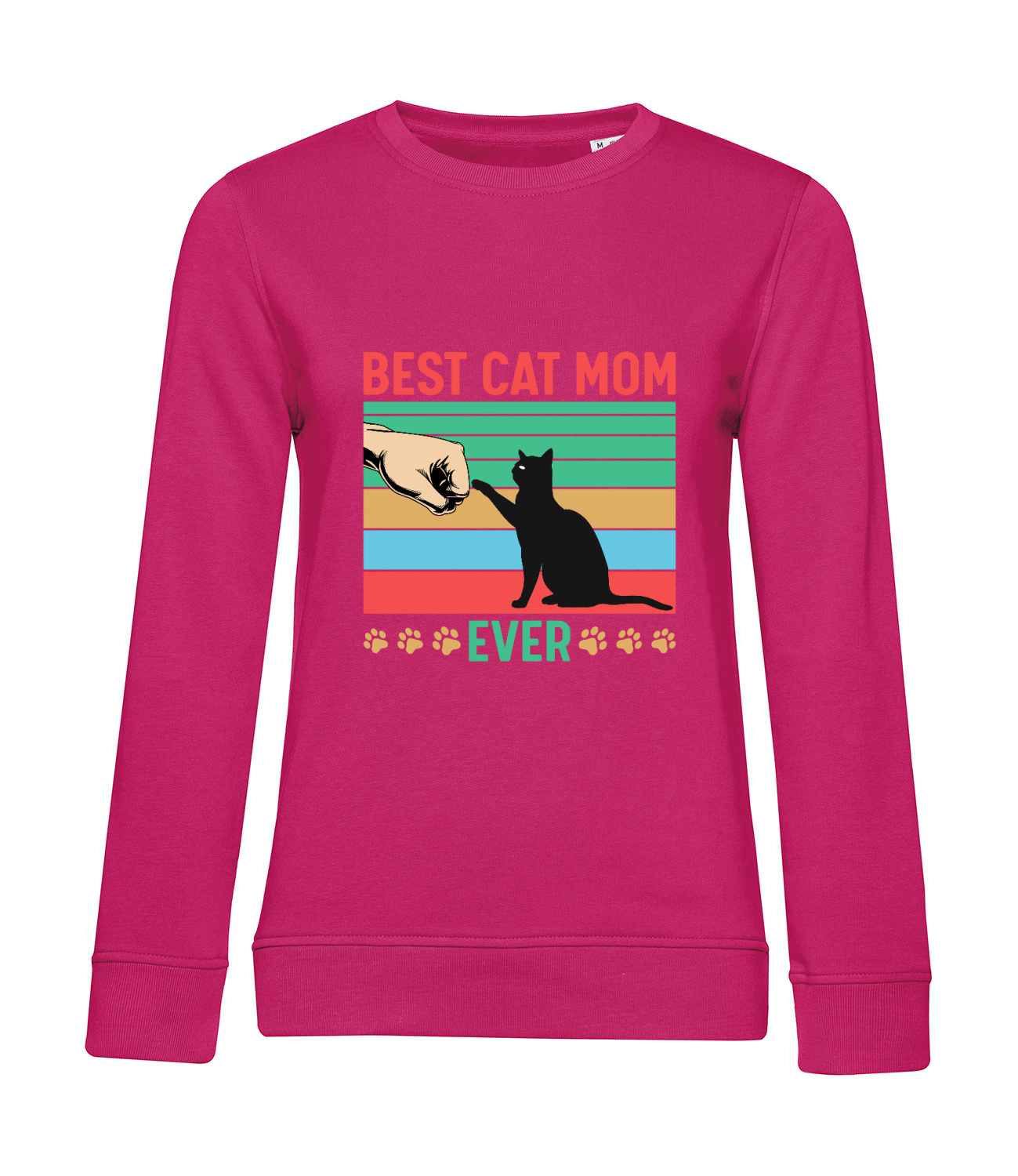 Nachhaltiges Sweatshirt Damen Katzen - Best Cat Mom ever