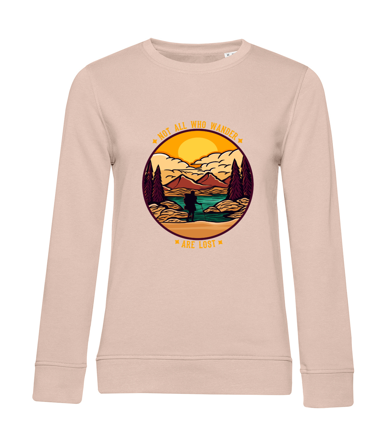 Nachhaltiges Sweatshirt Damen Outdoor - Not all who wander are lost
